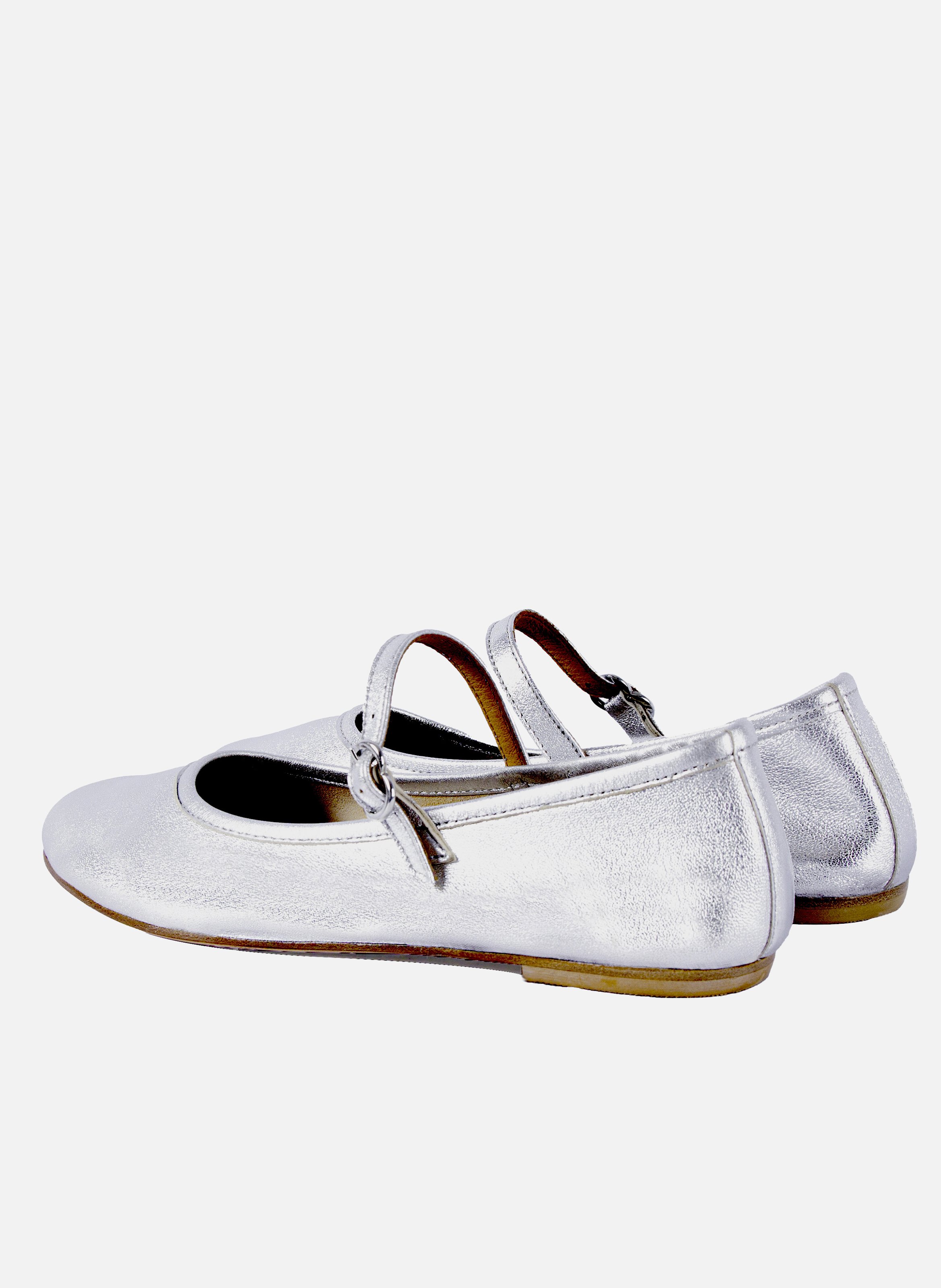 Babies plates cuir métallisé JULES & JENN Argent