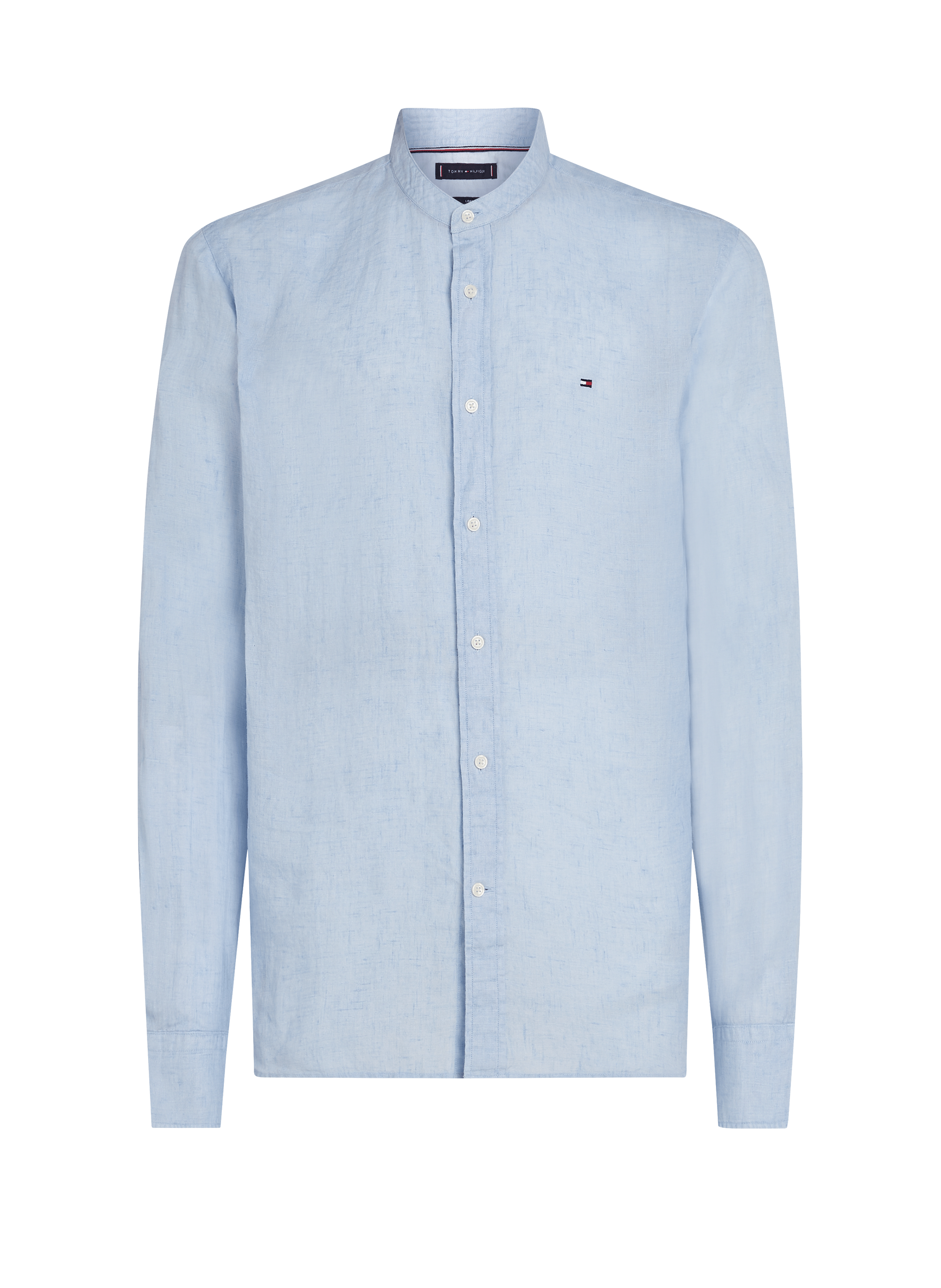 Chemise en lin à col mao TOMMY HILFIGER Bleu