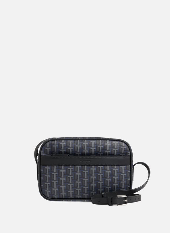 Petit sac bandoulière camille en toile enduite Noir by LE TANNEUR LE TANNEUR Petit sac bandoulière camille en toile enduite Noir