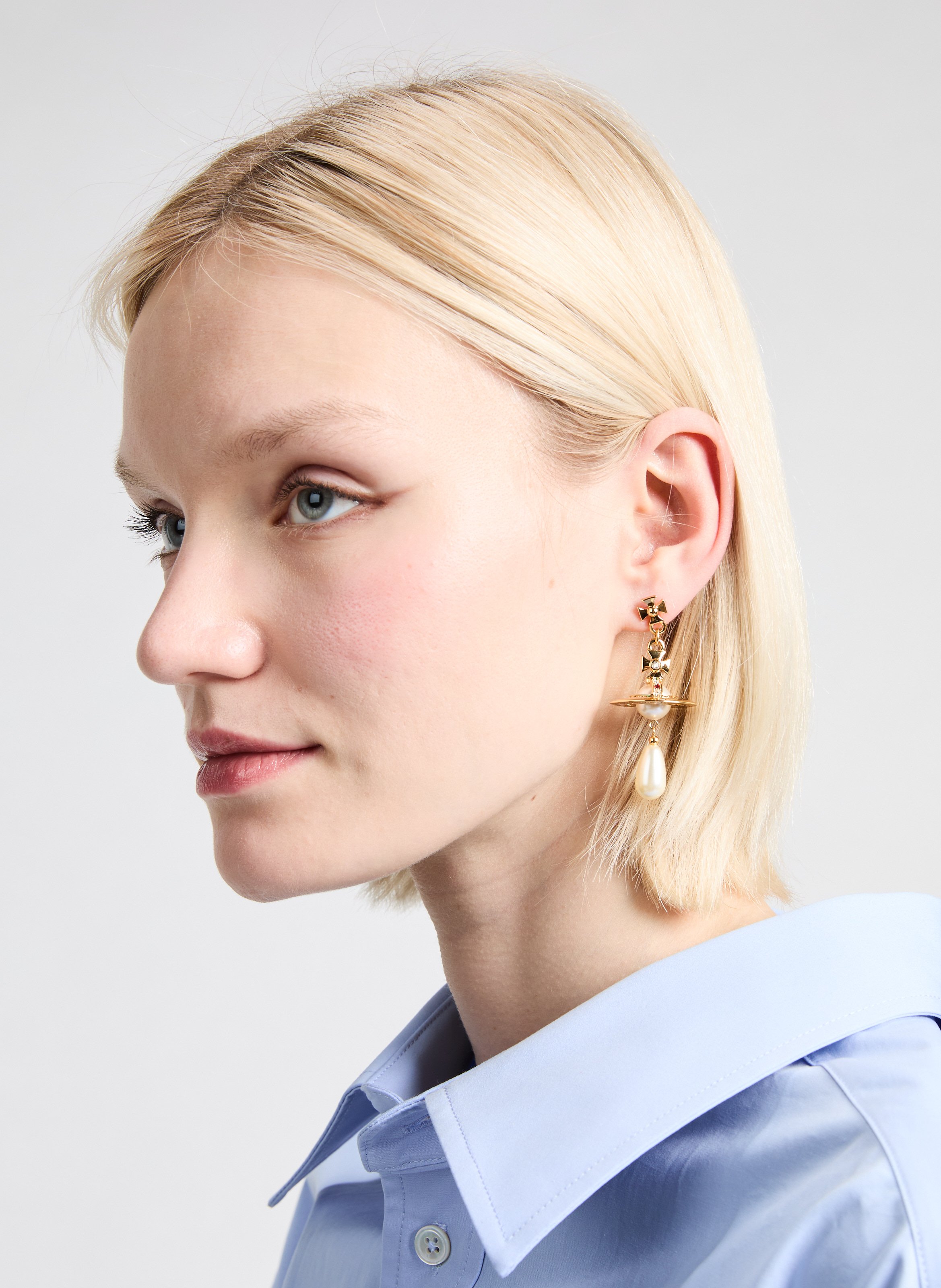 Pendant pearl earrings VIVIENNE WESTWOOD Golden
