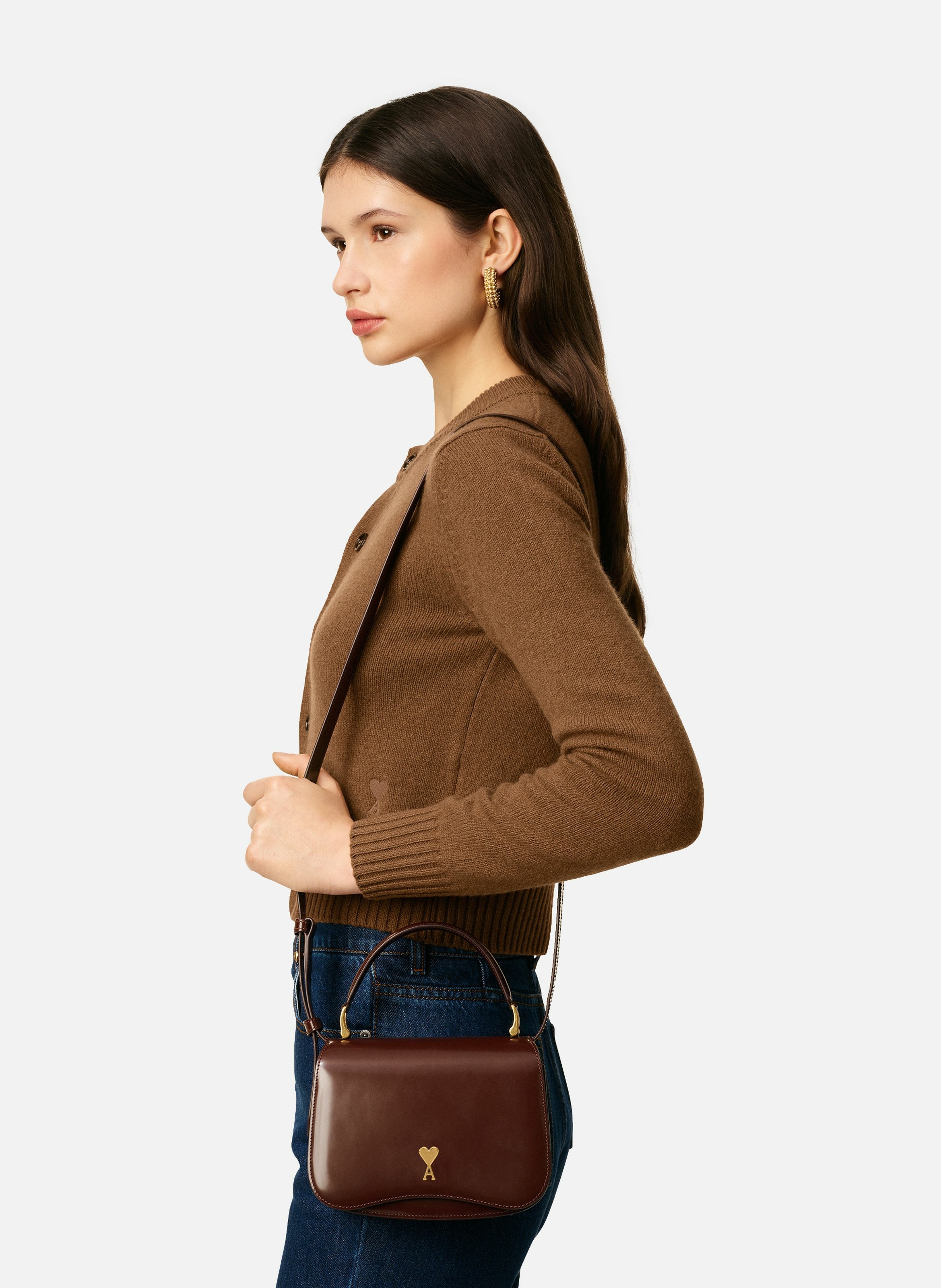 Sac Top Handle Paris Paris En Cuir Glacé unisexe Rouge