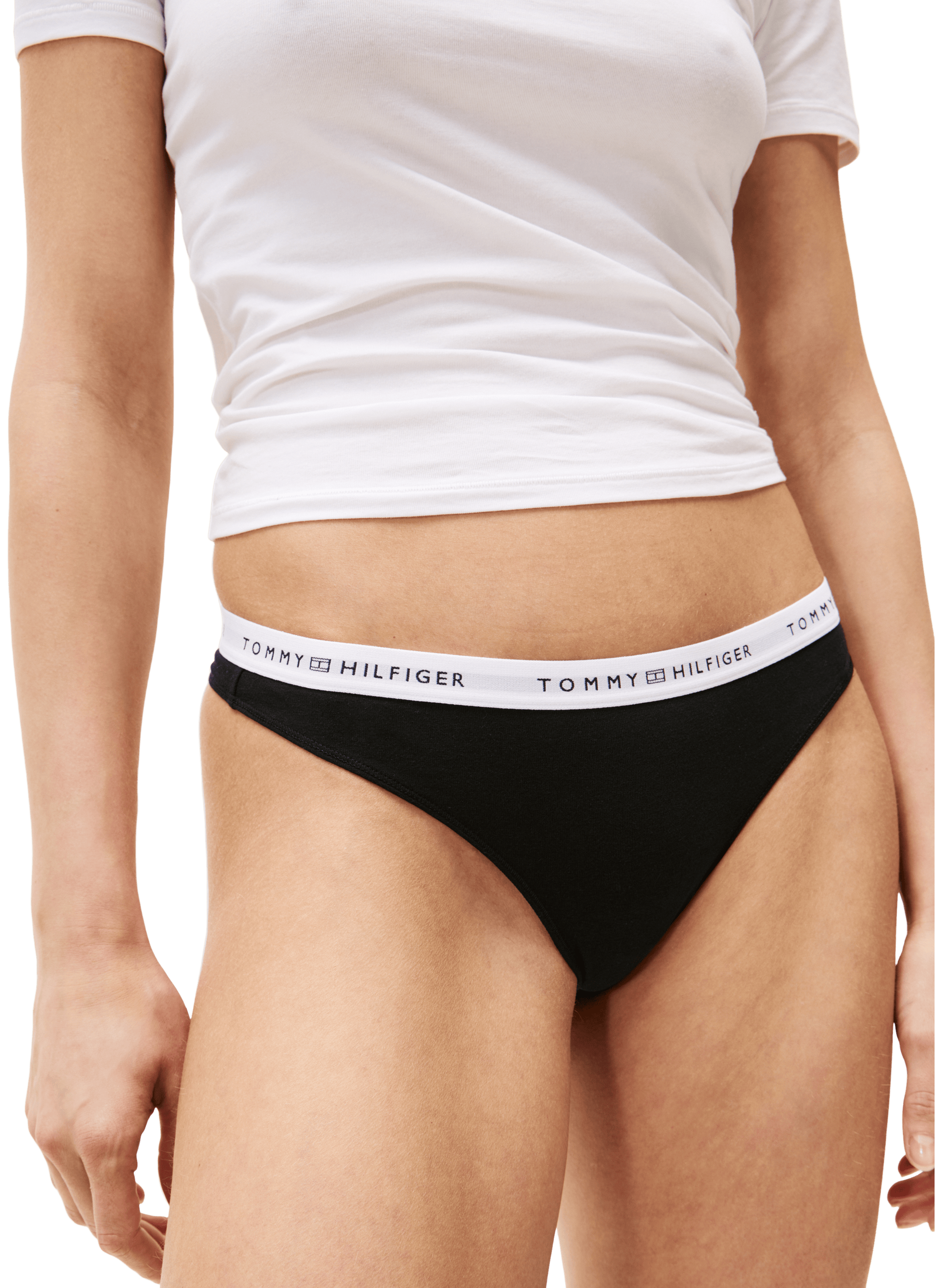 Cotton thong TOMMY HILFIGER Black