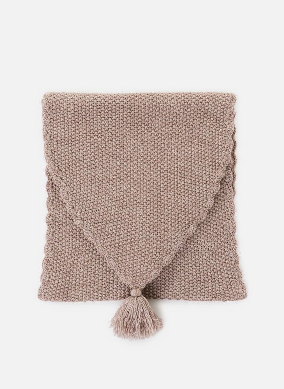 Ribbed knit scarf Beige by LOUISE MISHA LOUISE MISHA Ribbed knit scarf Beige