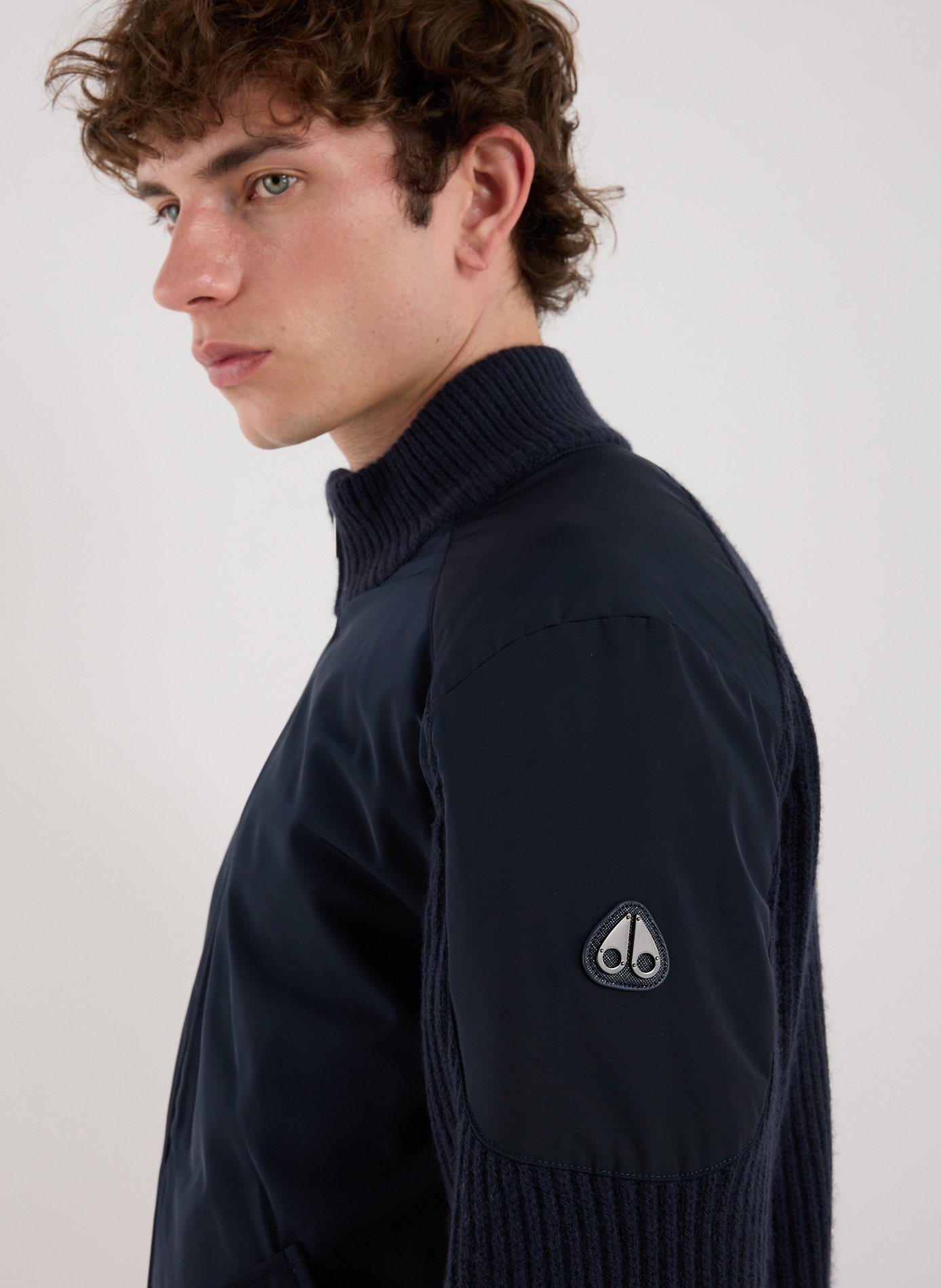 Wool blend jacket MOOSE KNUCKLES Blue