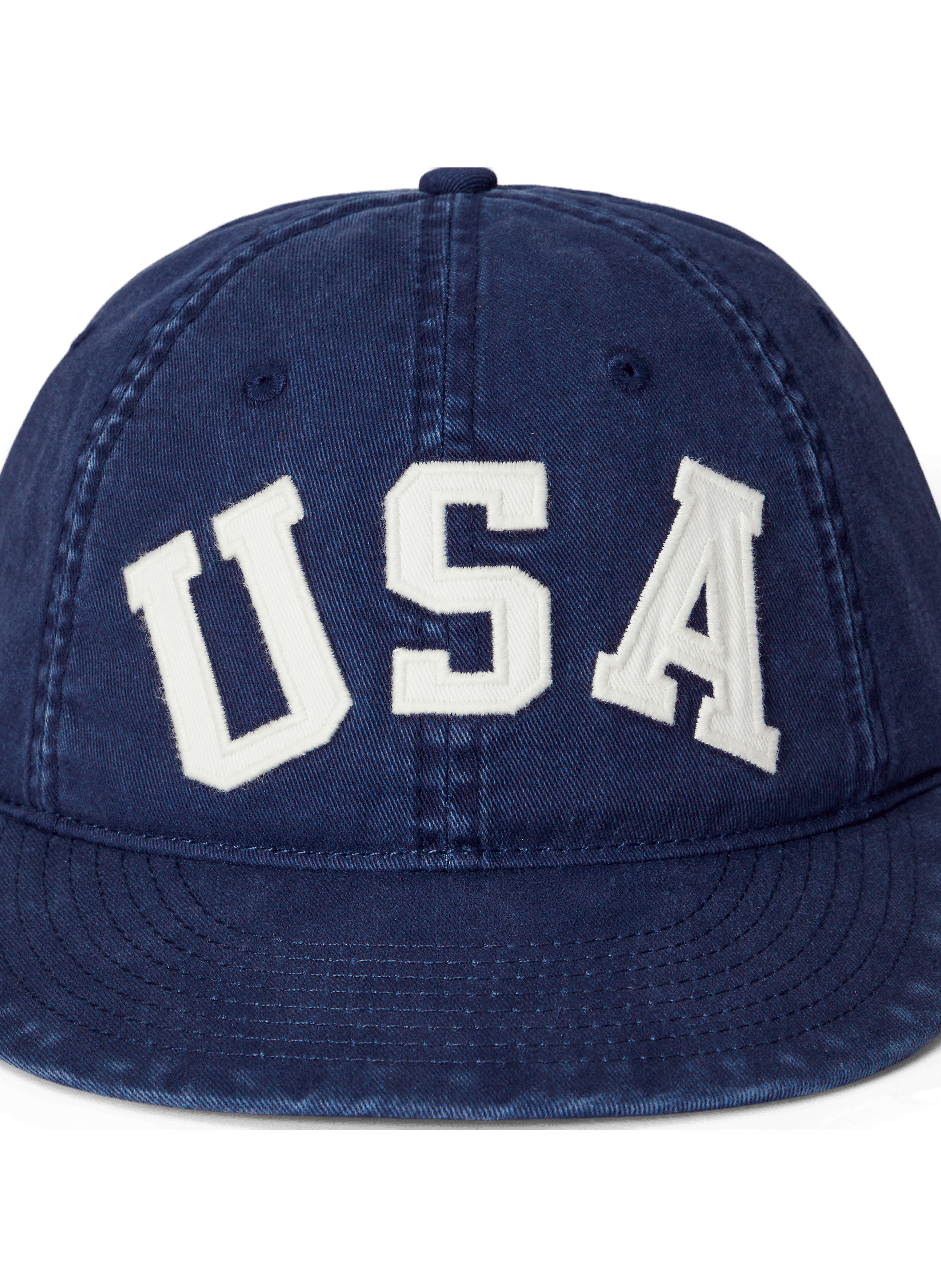 Casquette à visière plate en coton POLO RALPH LAUREN Bleu