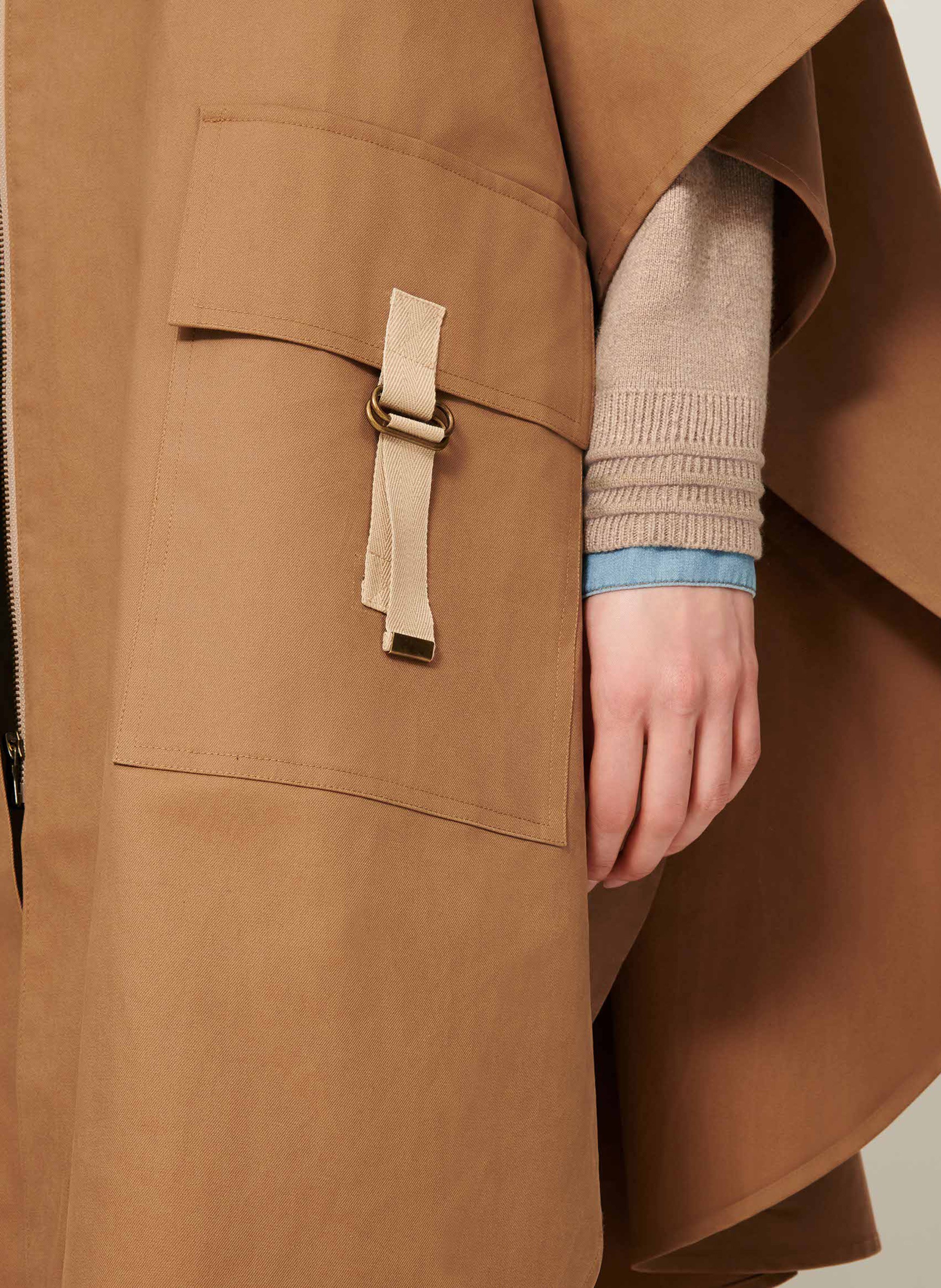 Cape oversize en coton castelwick SESSUN Beige