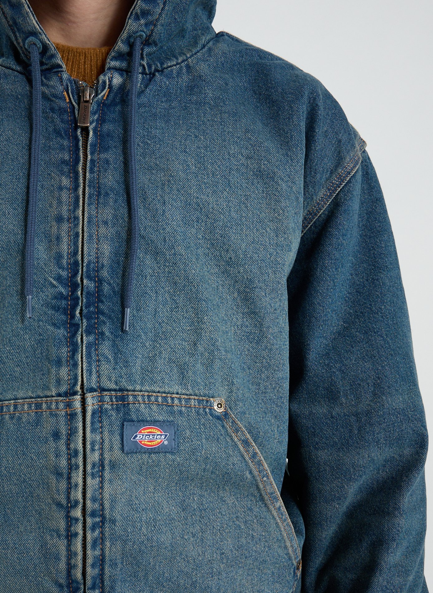 Hooded Cotton Cardigan DICKIES Blue