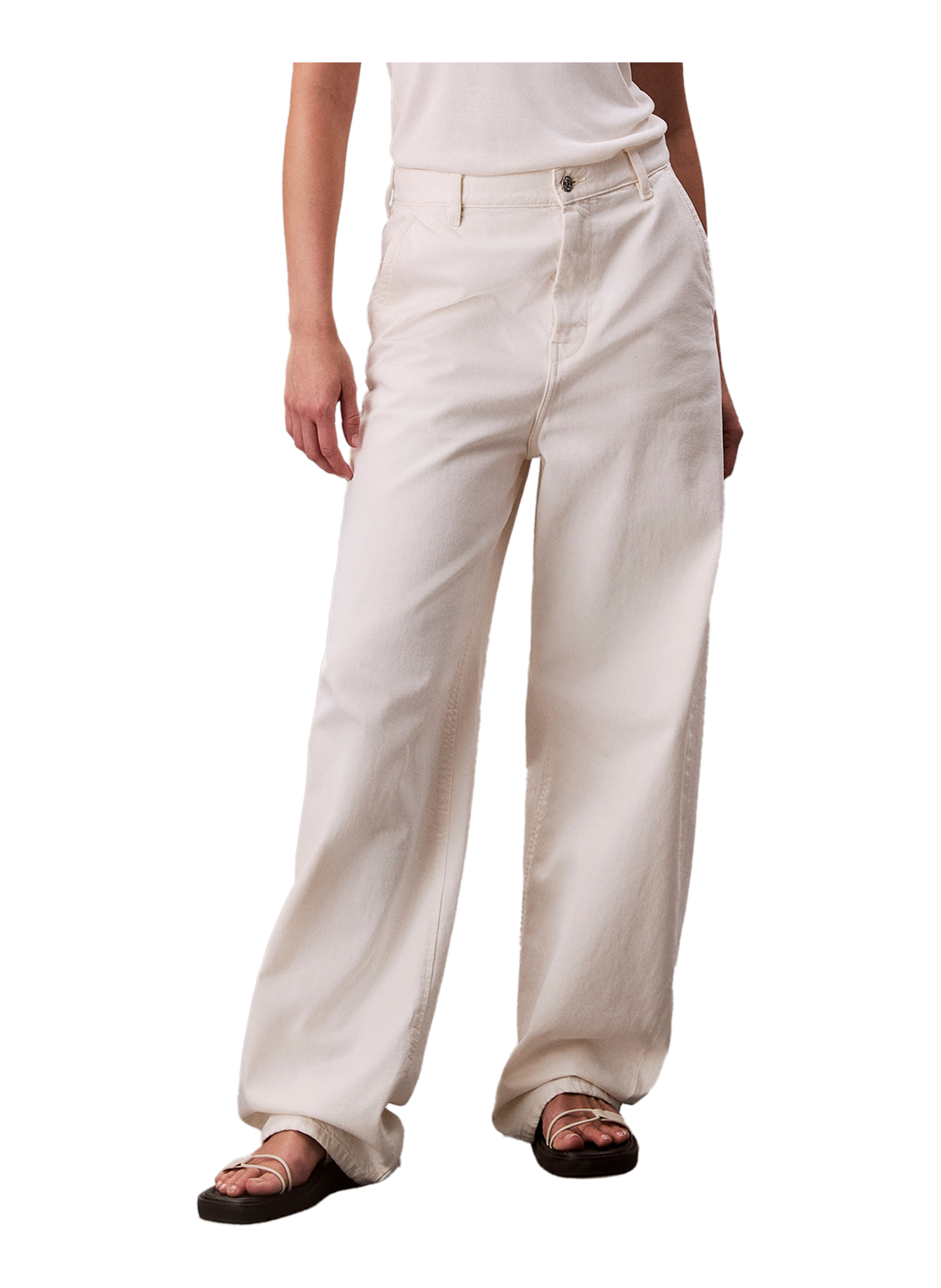 CALVIN KLEIN Contrast Jeans Beige