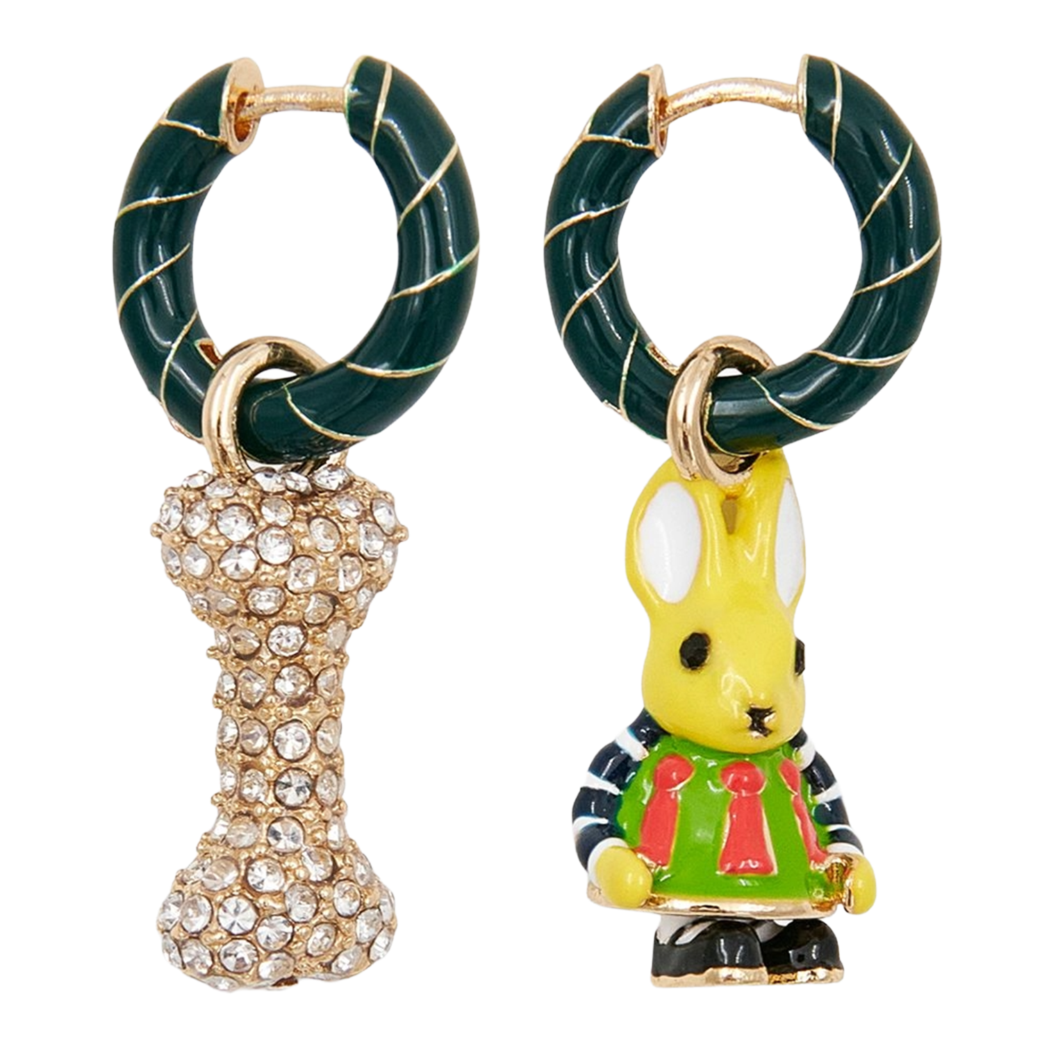 Boucles d'oreilles fantaisies jabbit ESSENTIEL ANTWERP Vert