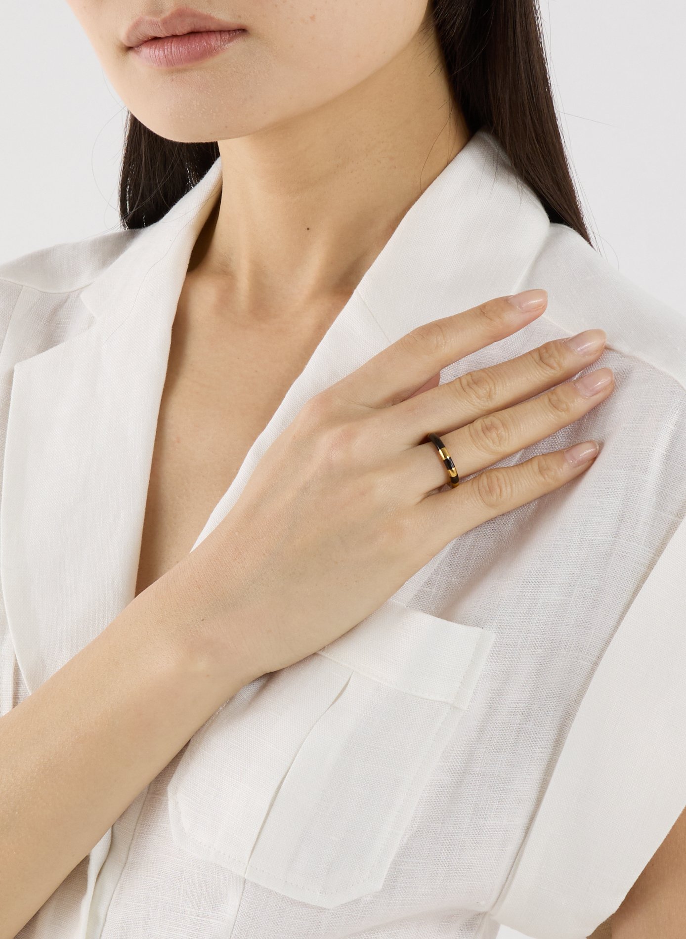 Bague Positano AURELIE BIDERMANN Noir