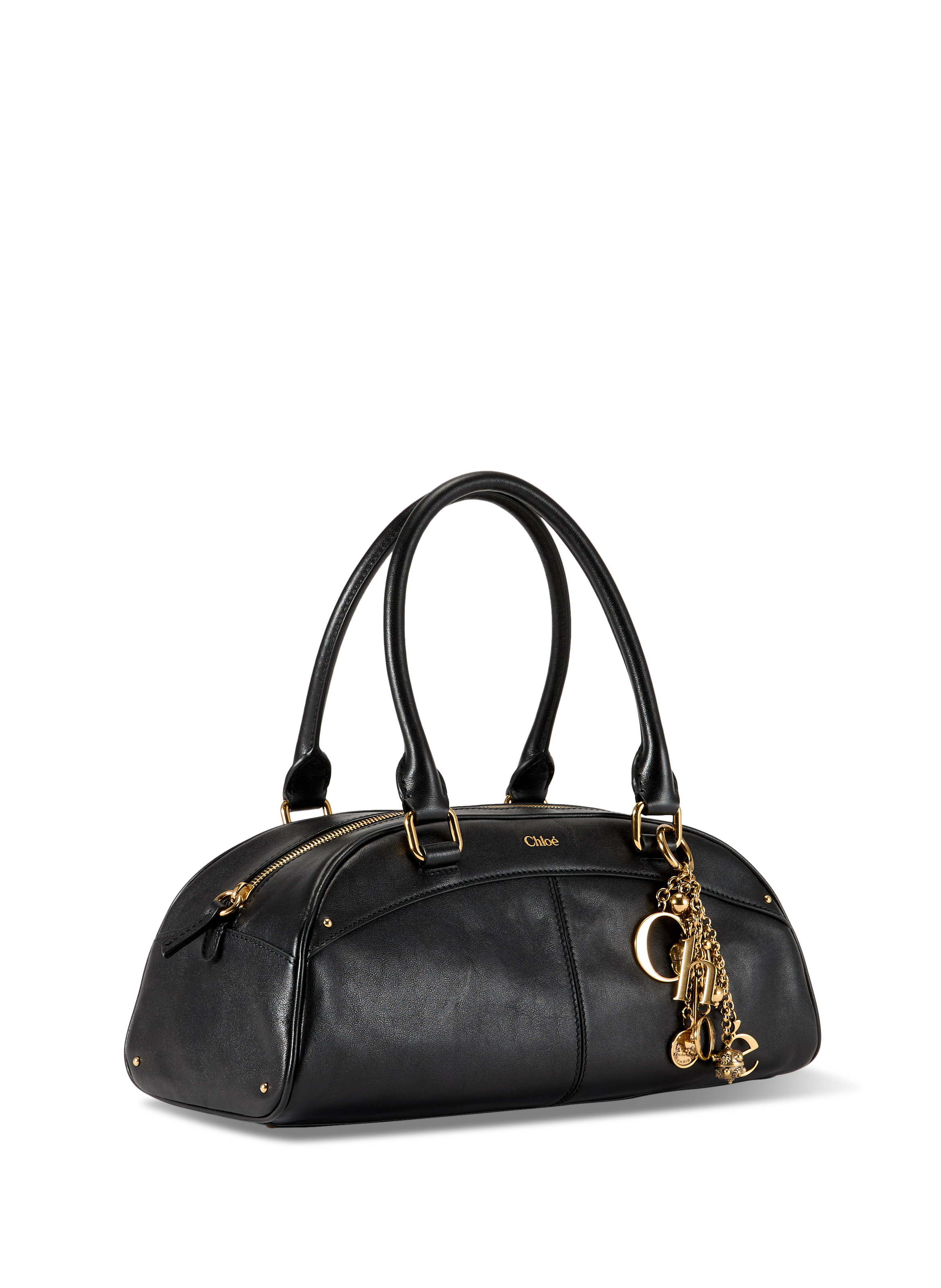 Sac à main Woody en cuir CHLOÉ Noir