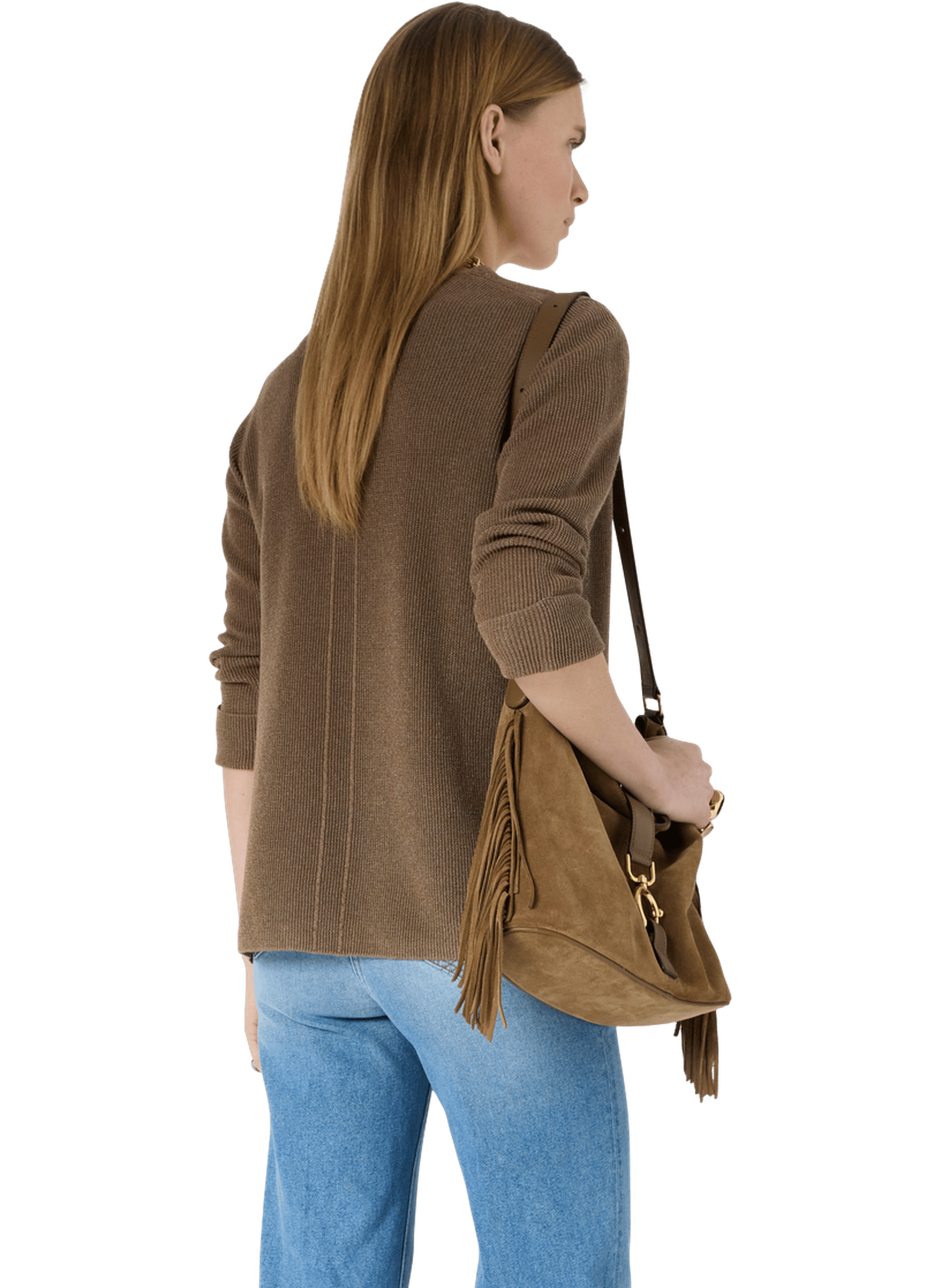 Gilet en maille irisée - lorina GERARD DAREL Marron