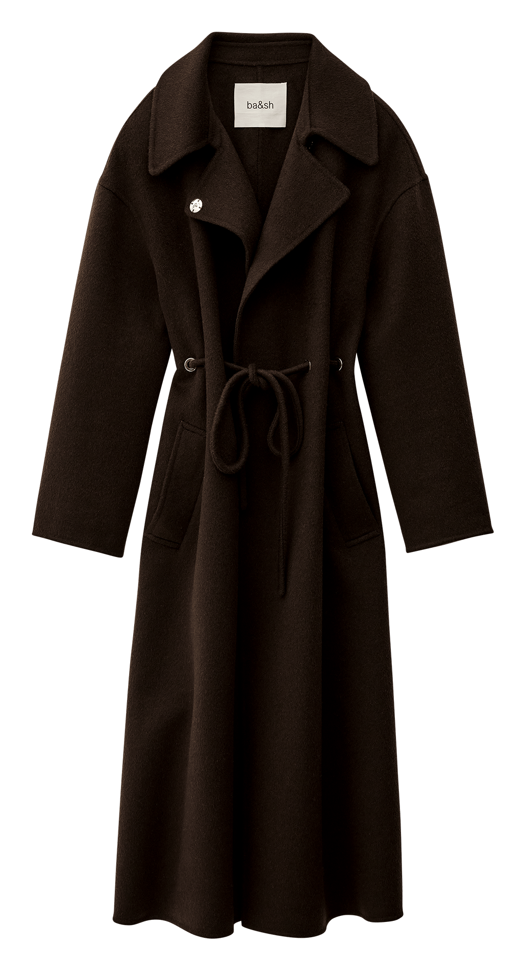 Long manteau en laine mélangée kate BA&SH Marron