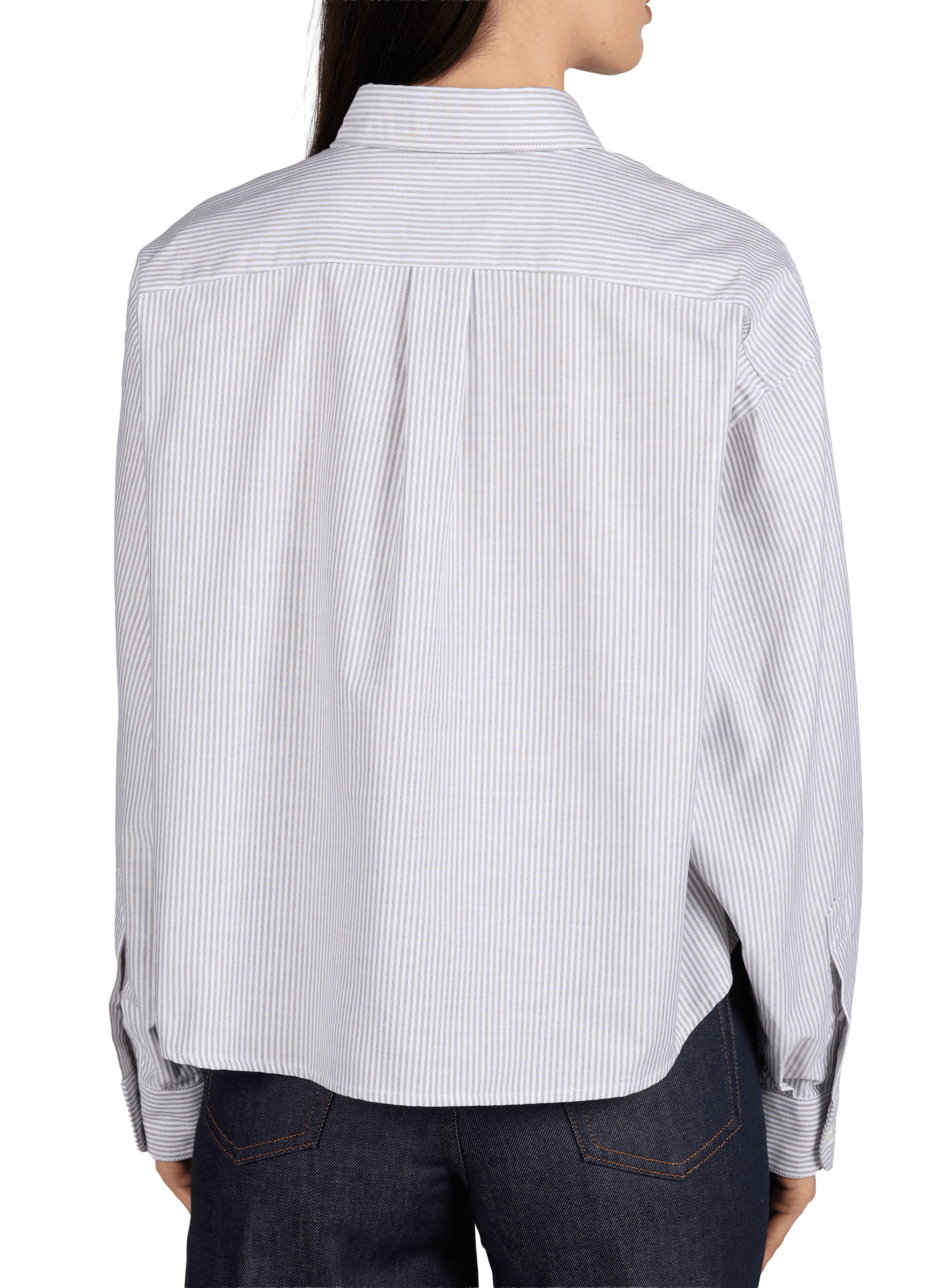 Cropped cotton shirt A.P.C. Green