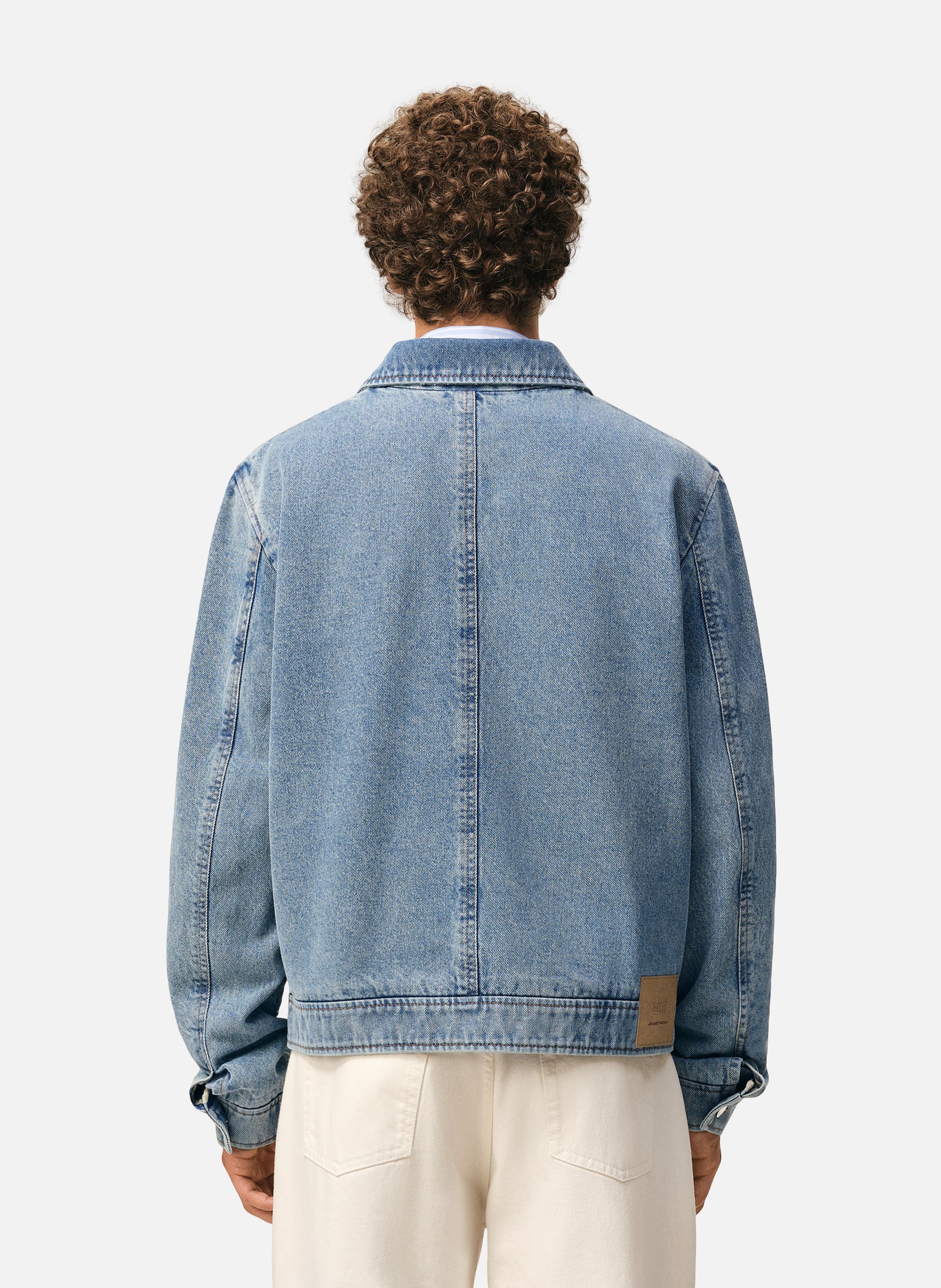 Blouson Zippé Ami De Coeur En Coton AMI PARIS Bleu