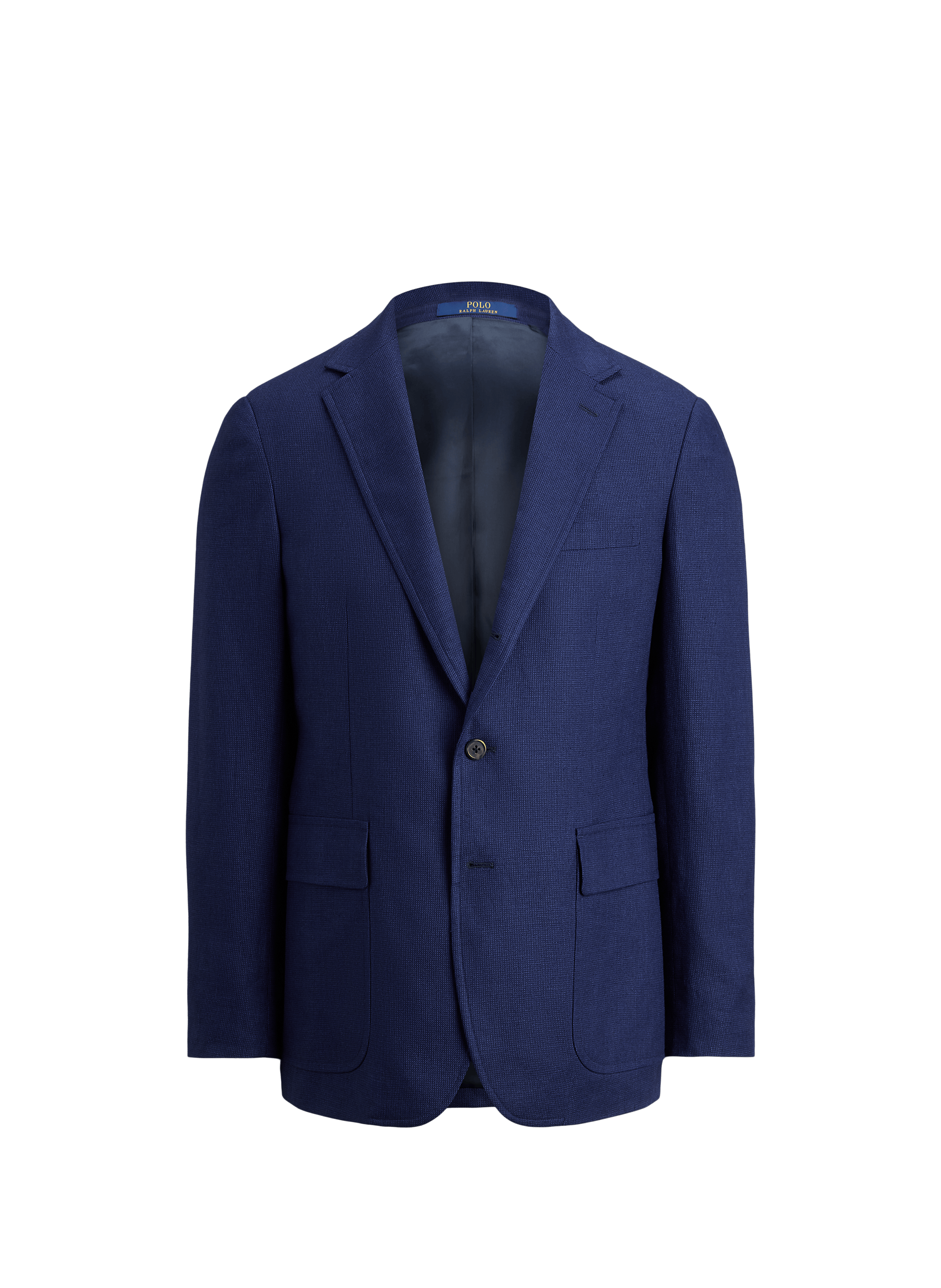 Straight blazer in blended linen POLO RALPH LAUREN Blue