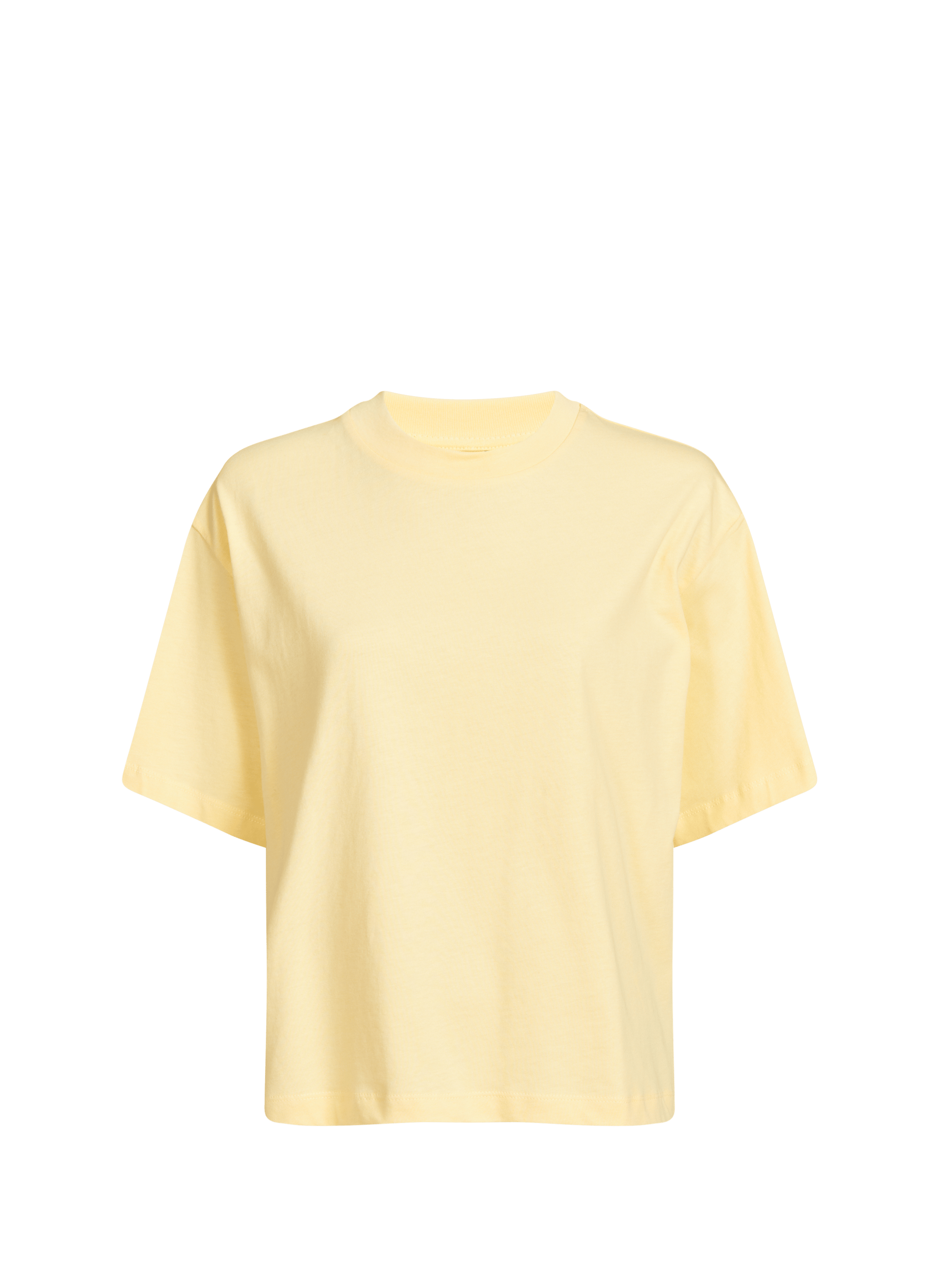 Straight-fit cotton T-shirt OBJECT Yellow