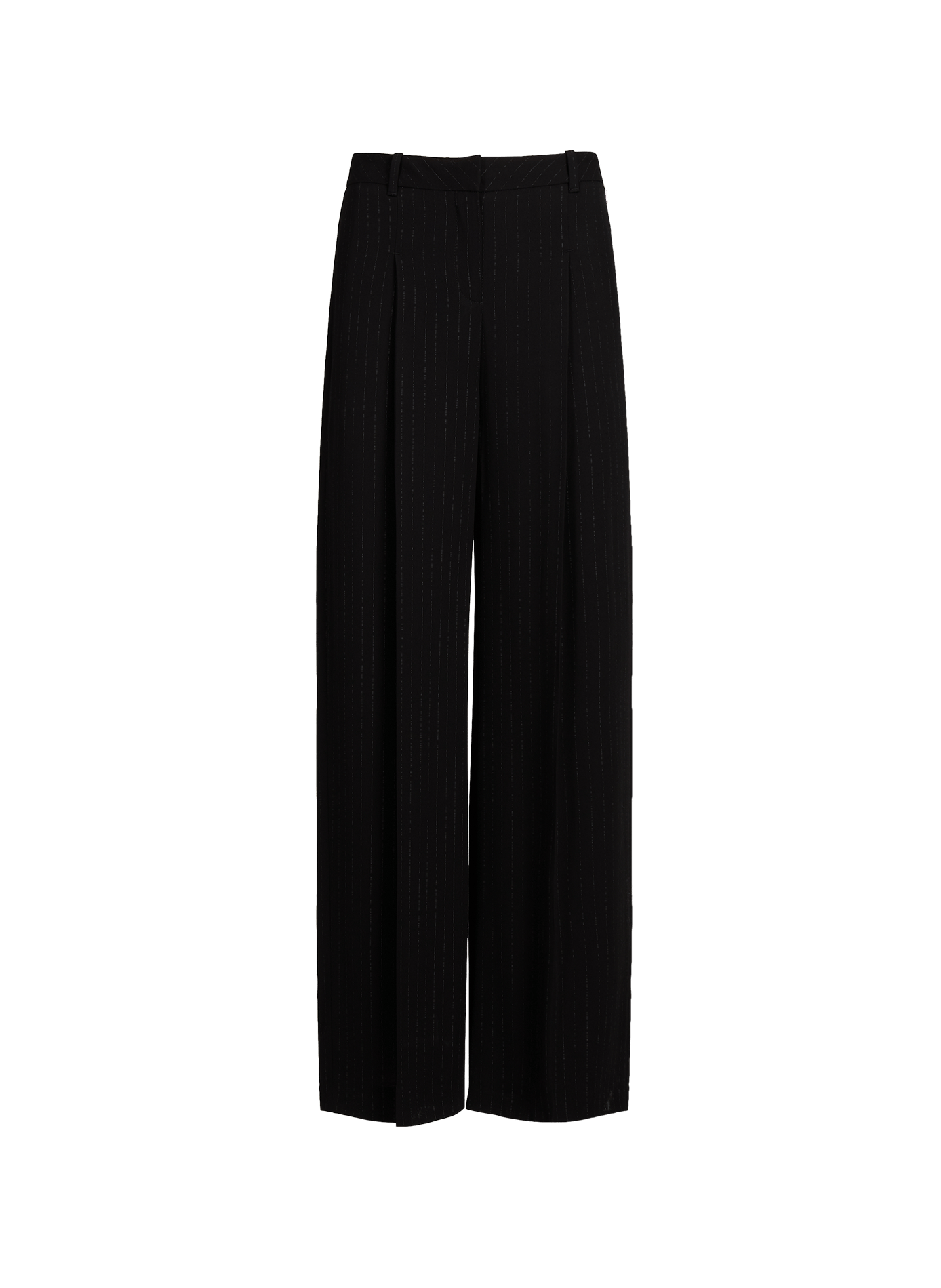 Pantalon rayé à plis Tiana BOSS Noir