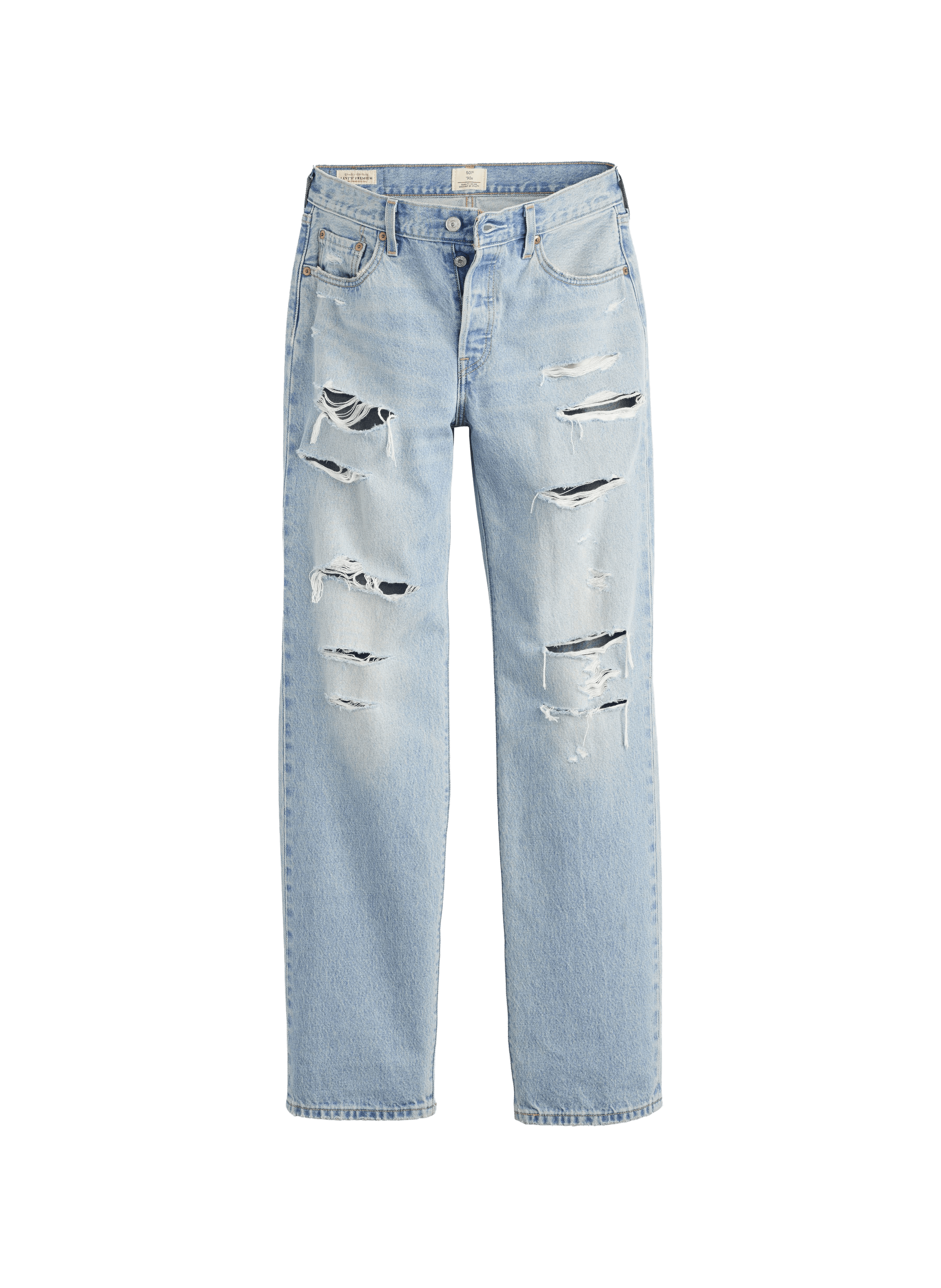 Jean 501 ’90 en denim de coton LEVI'S Bleu