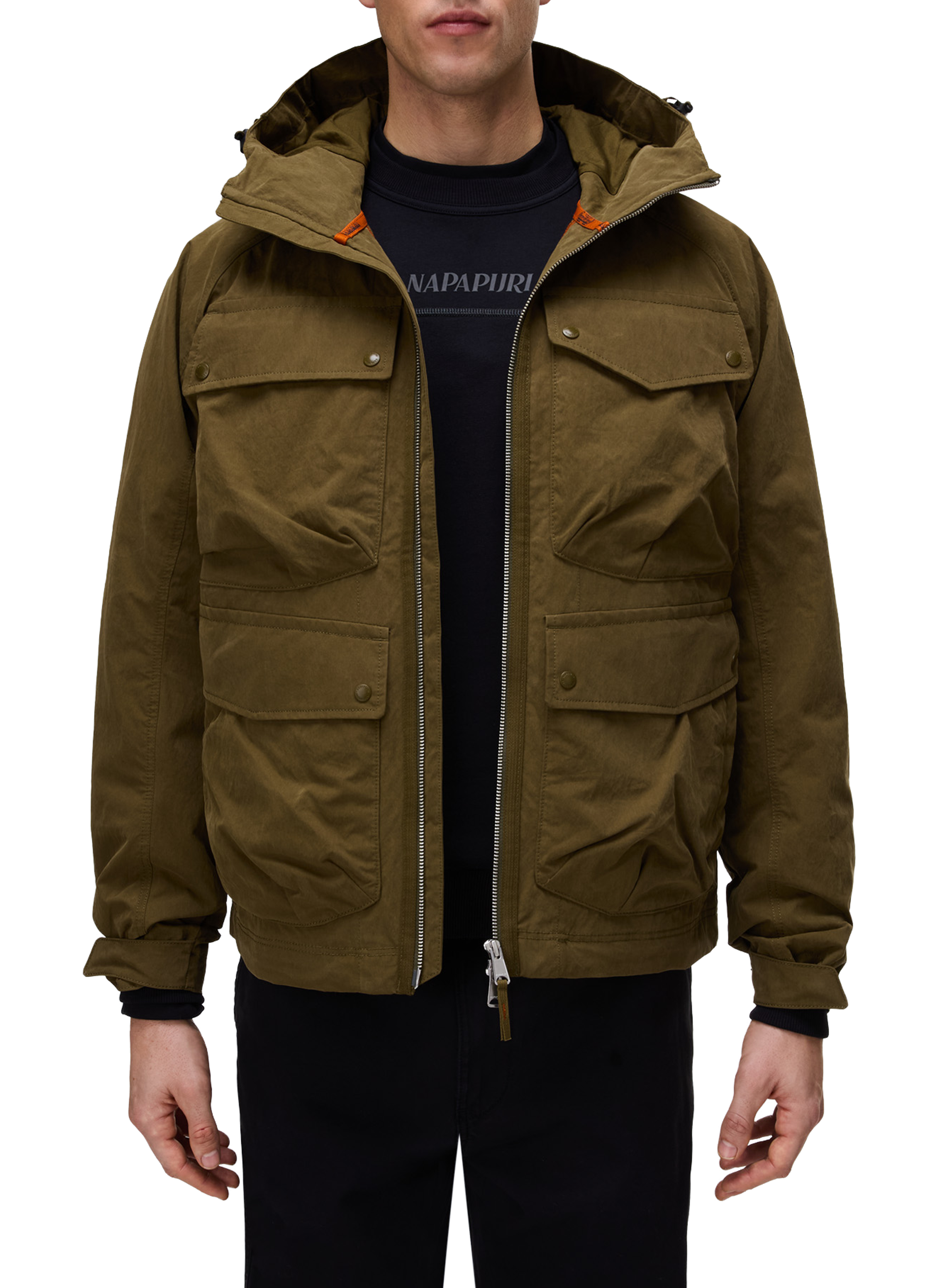 Veste à capuche Rivalto en coton mélangé NAPAPIJRI Kaki