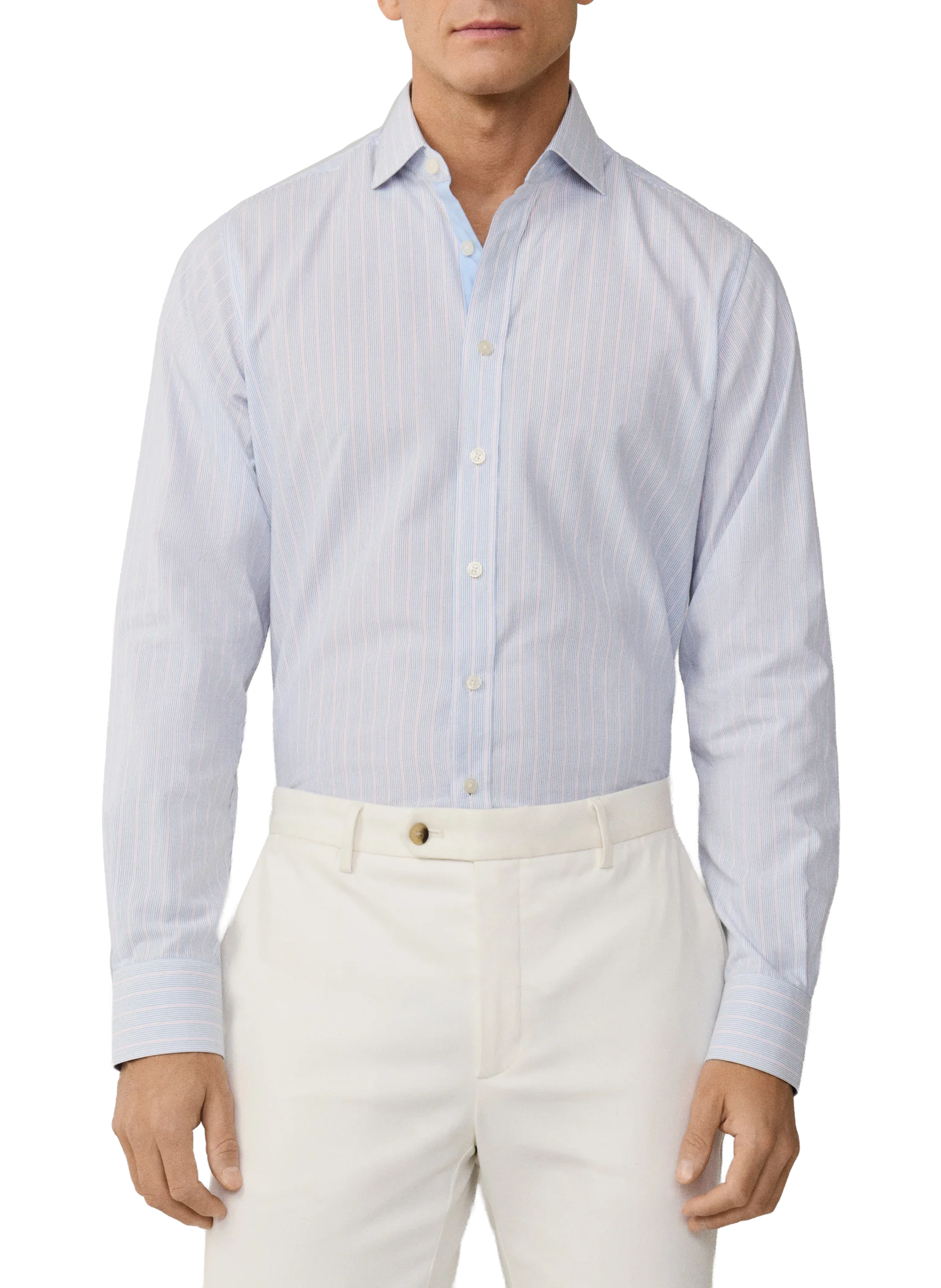 Chemise à rayures en coton mélangé HACKETT Rose