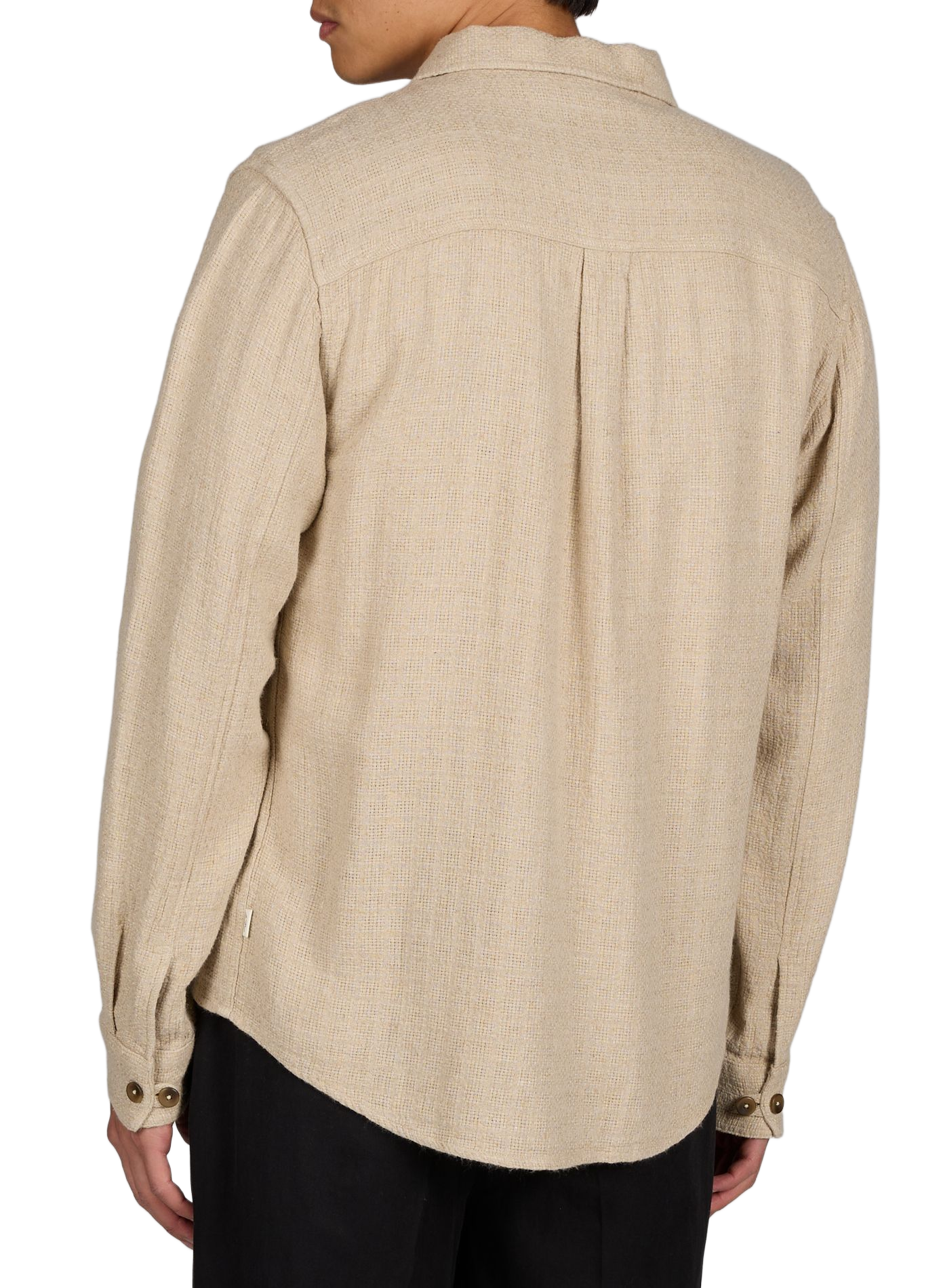 Chemise droite en coton mélangé LES DEUX Beige