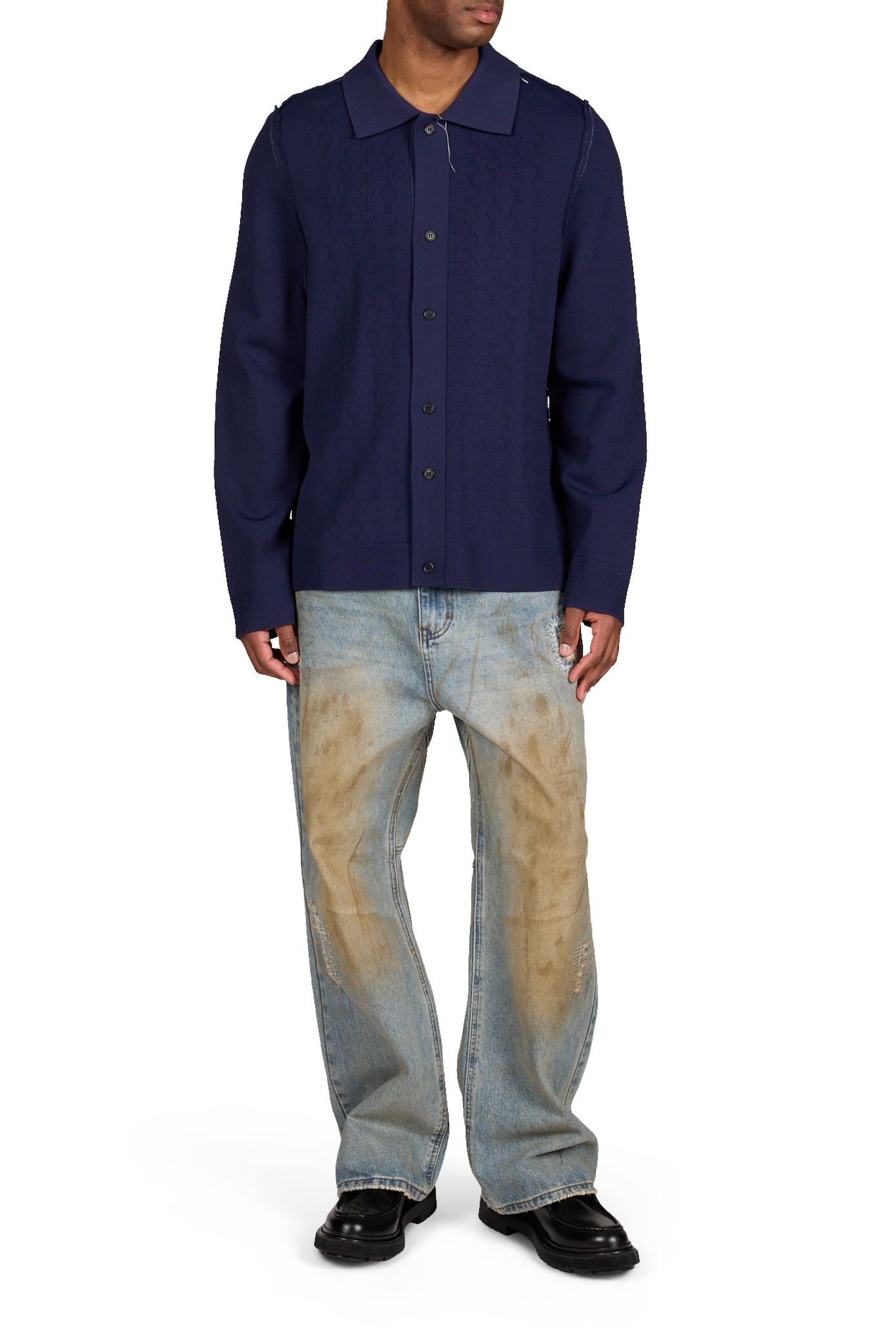 Rechte jeans van katoen. ANDERSSON BELL Blauw