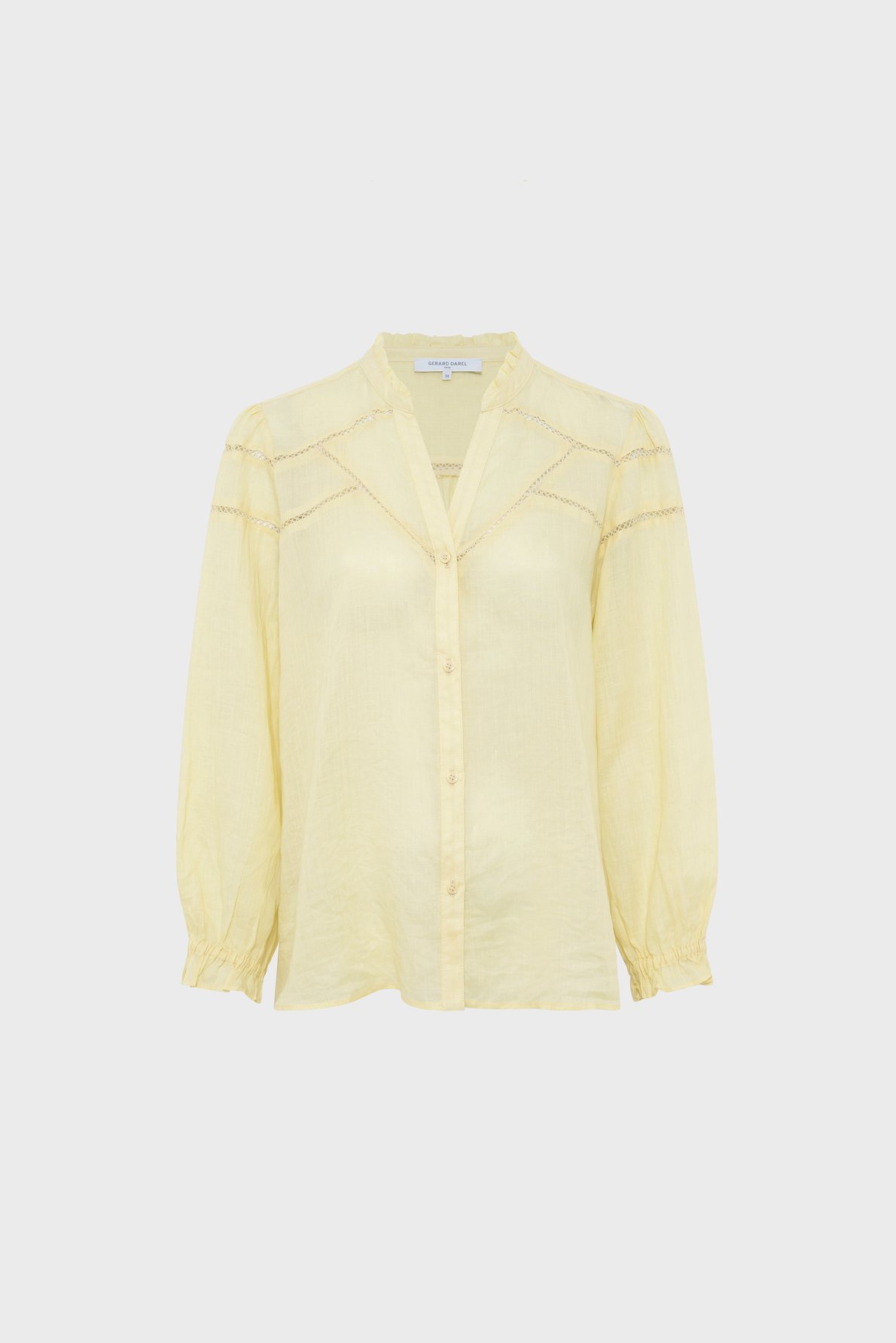 Chemise fine à broderies - cristel GERARD DAREL Jaune