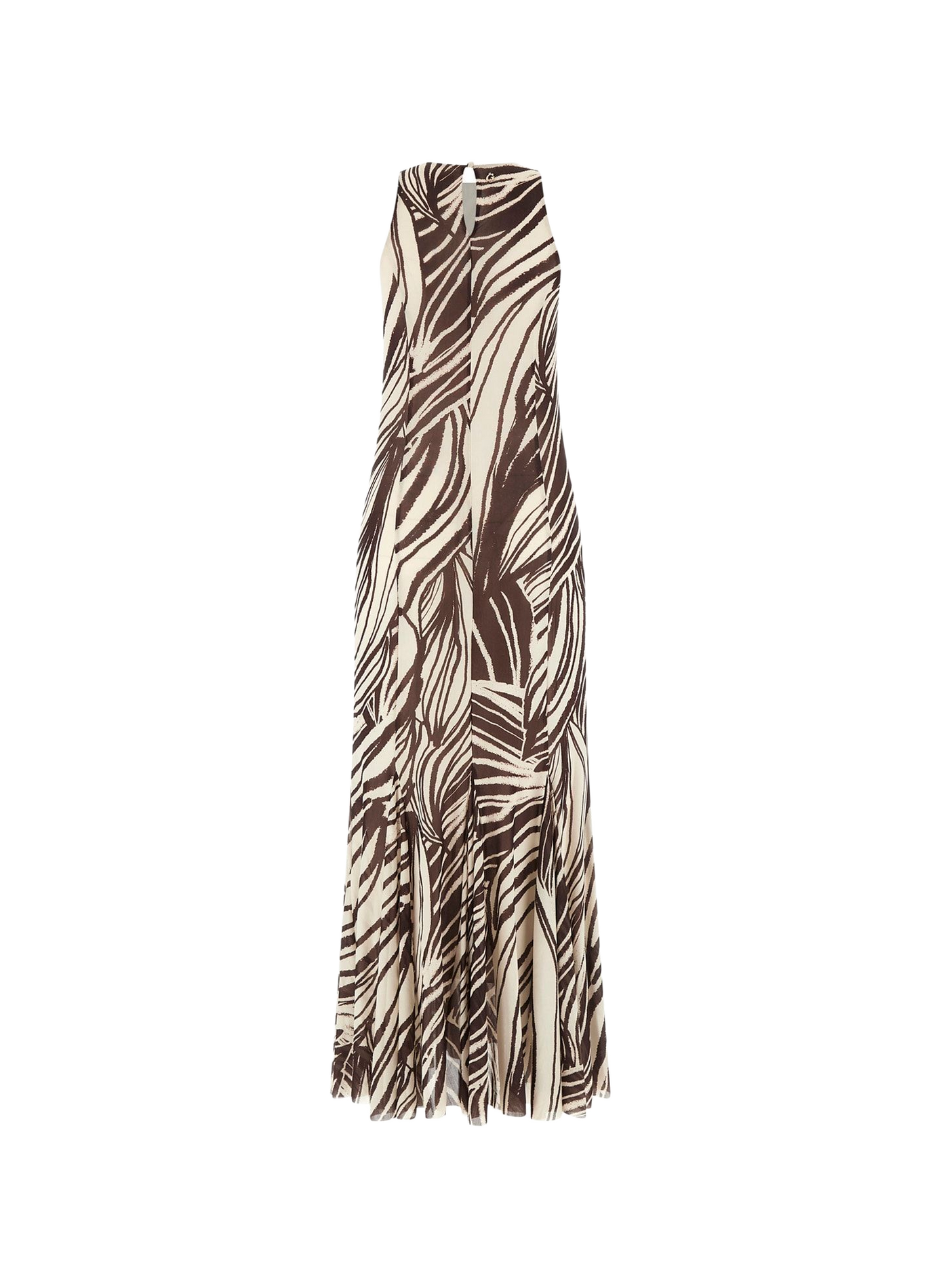 Sleeveless round neck printed dress GUESS Black