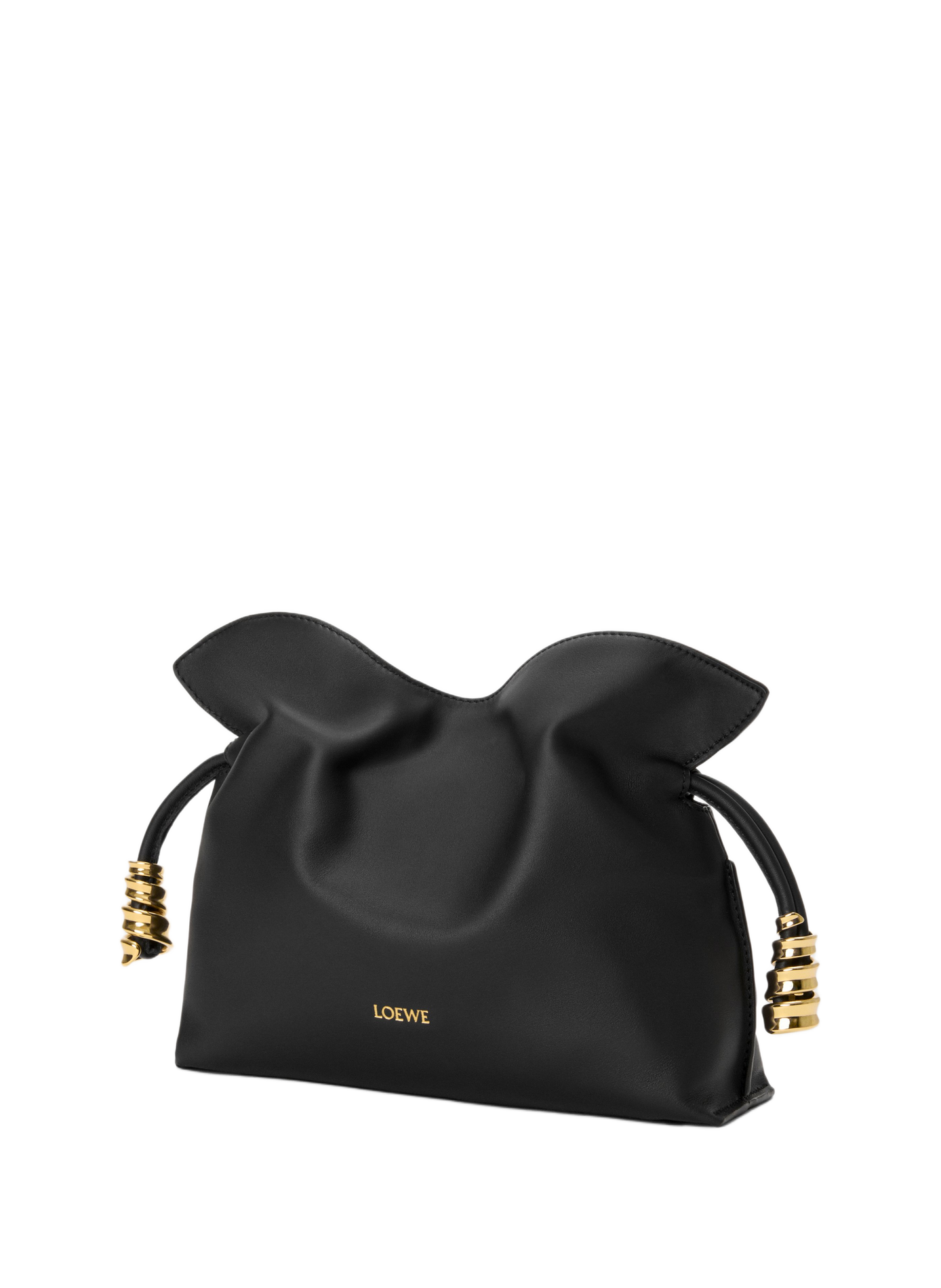 Mini Coil Flamenco clutch en cuir de veau nappa LOEWE Noir
