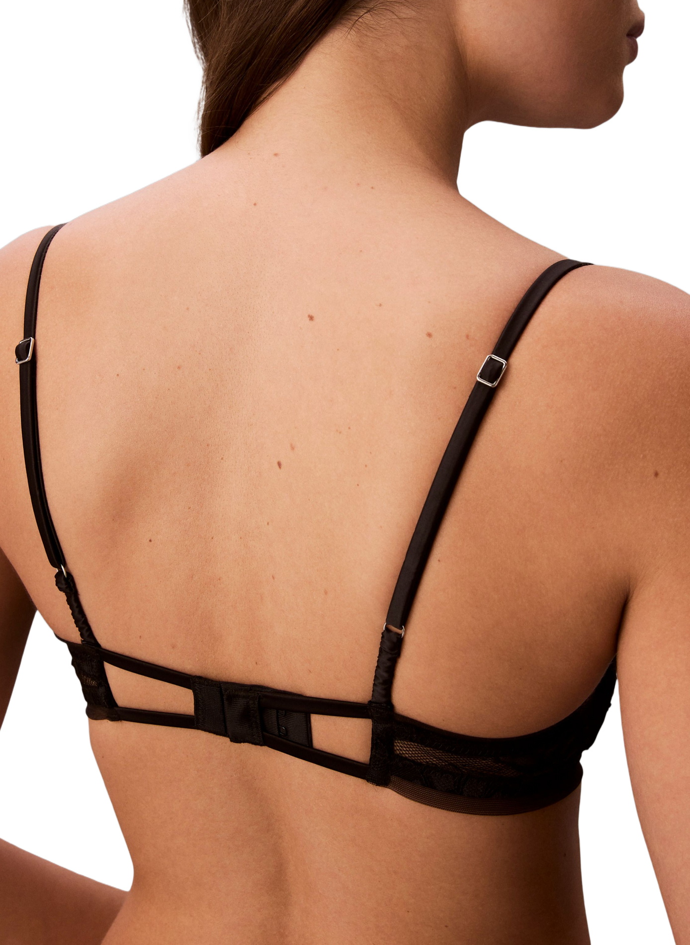 Balconette bra in floral lace CALVIN KLEIN Black