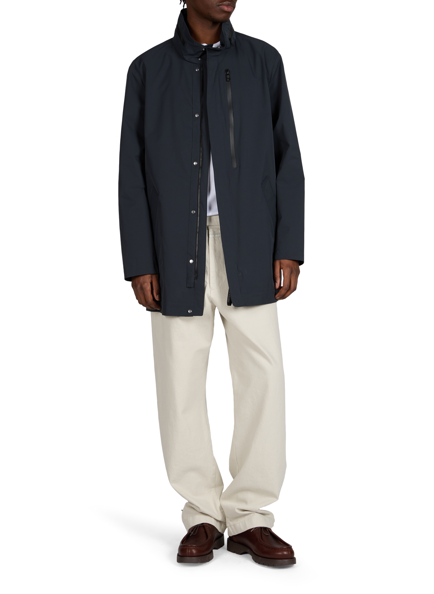 Rechte parka met geïntegreerde capuchon PIERRE CARDIN Blauw