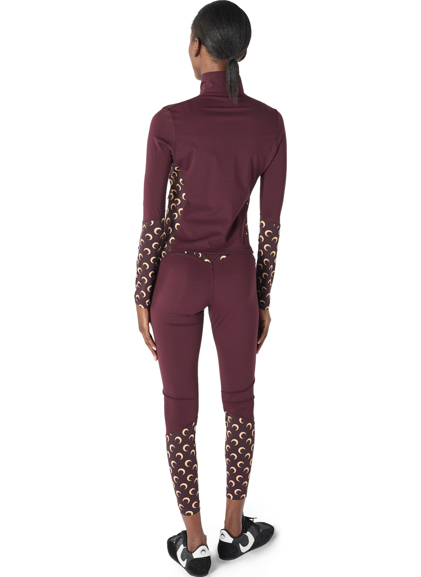 Legging athleisure à empiècements moon MARINE SERRE Marron