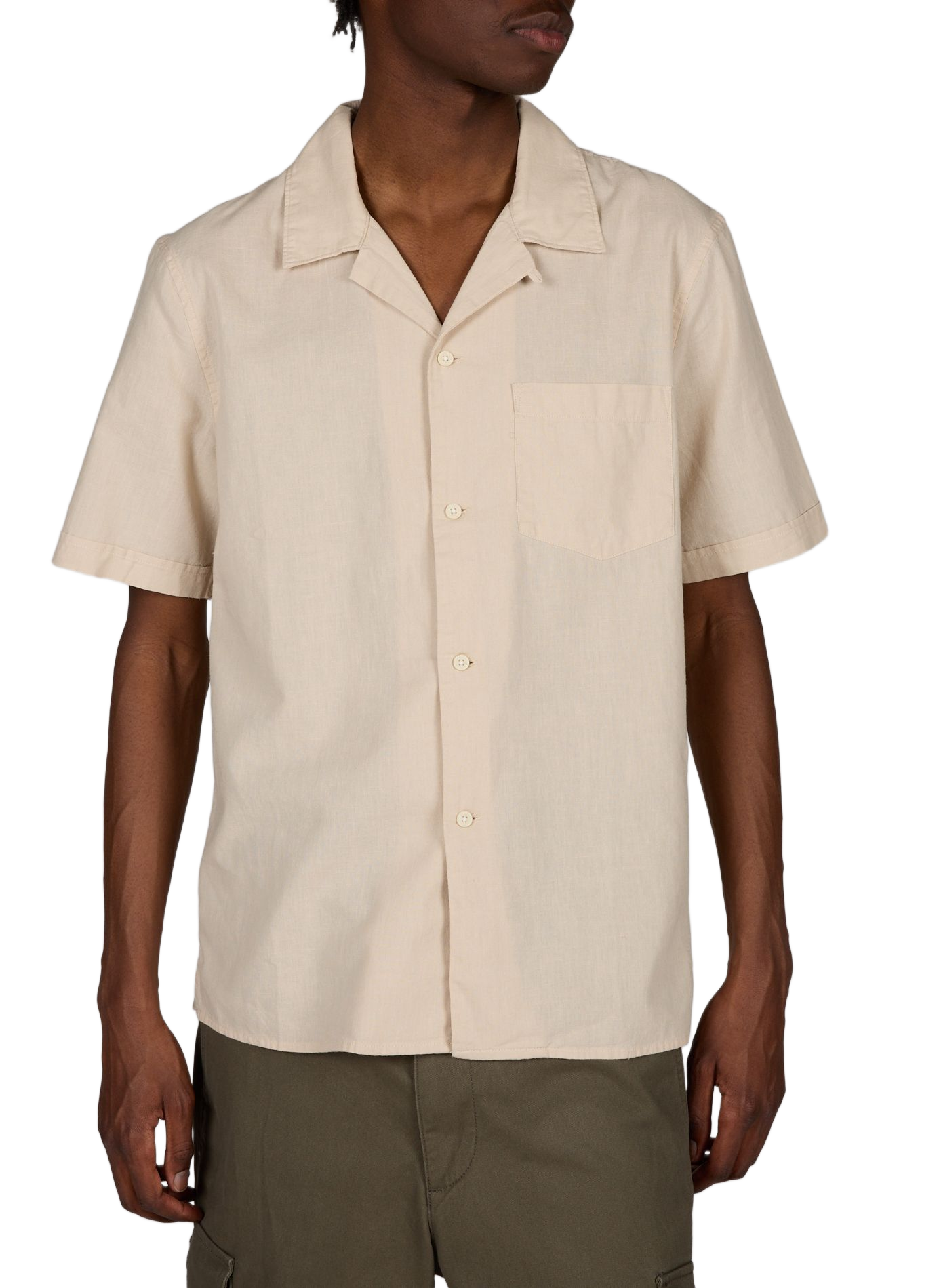 Straight shirt in cotton and linen DOCKERS Beige