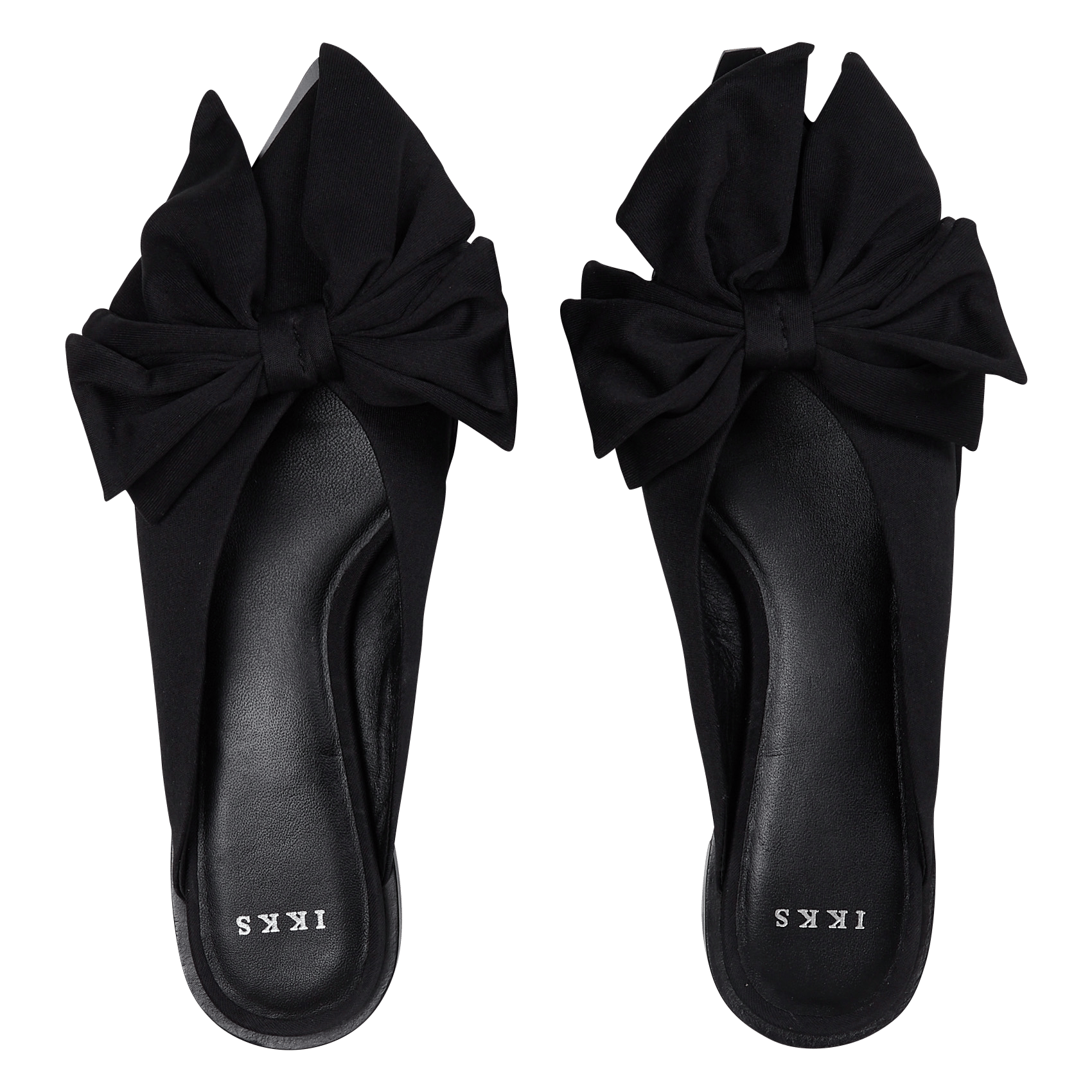 Mules plates nœuds oversize IKKS Noir