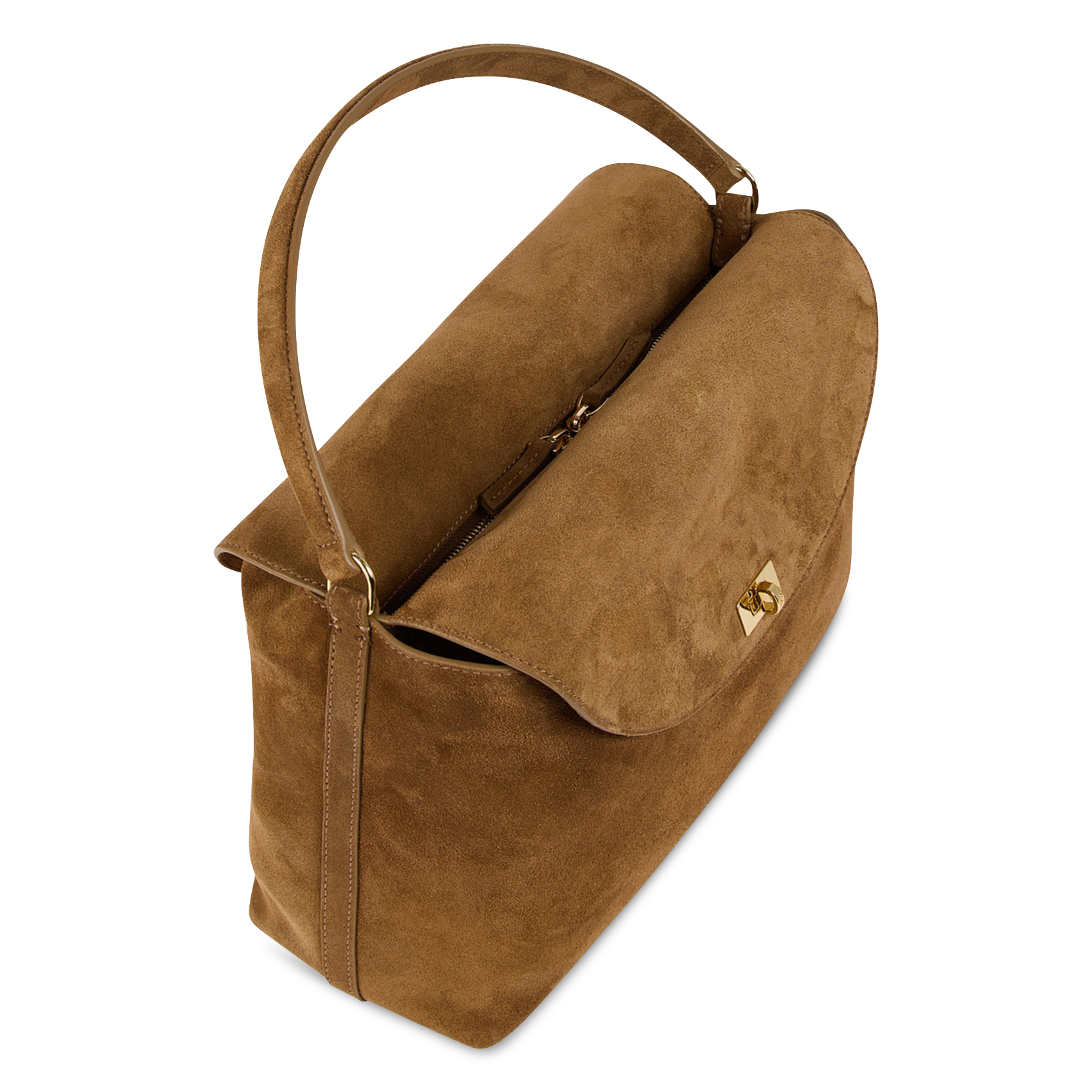 Sac à main en suède SANDRO Beige