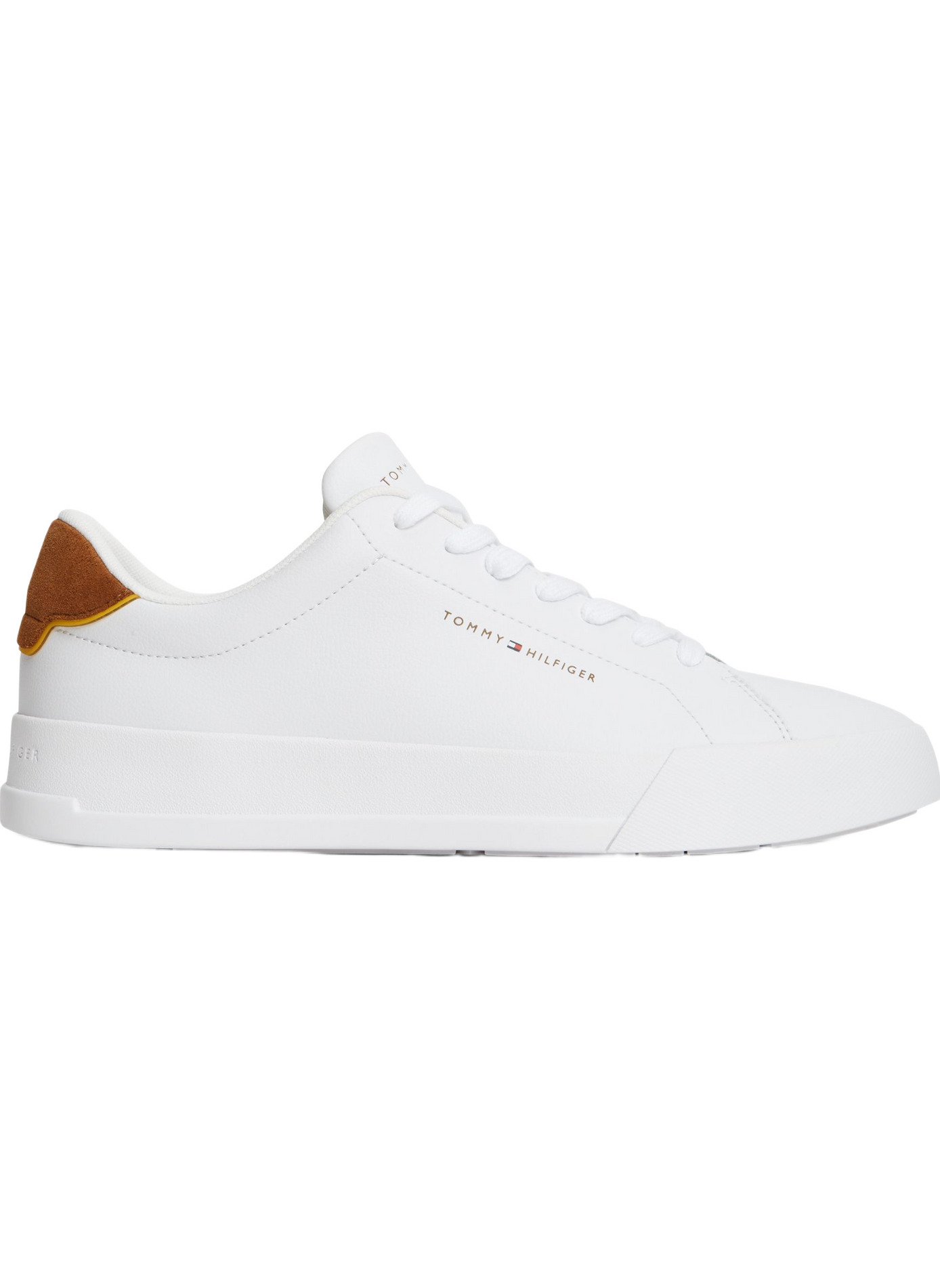 Leder-Sneaker mit Körnungseffekt  White coconut groove