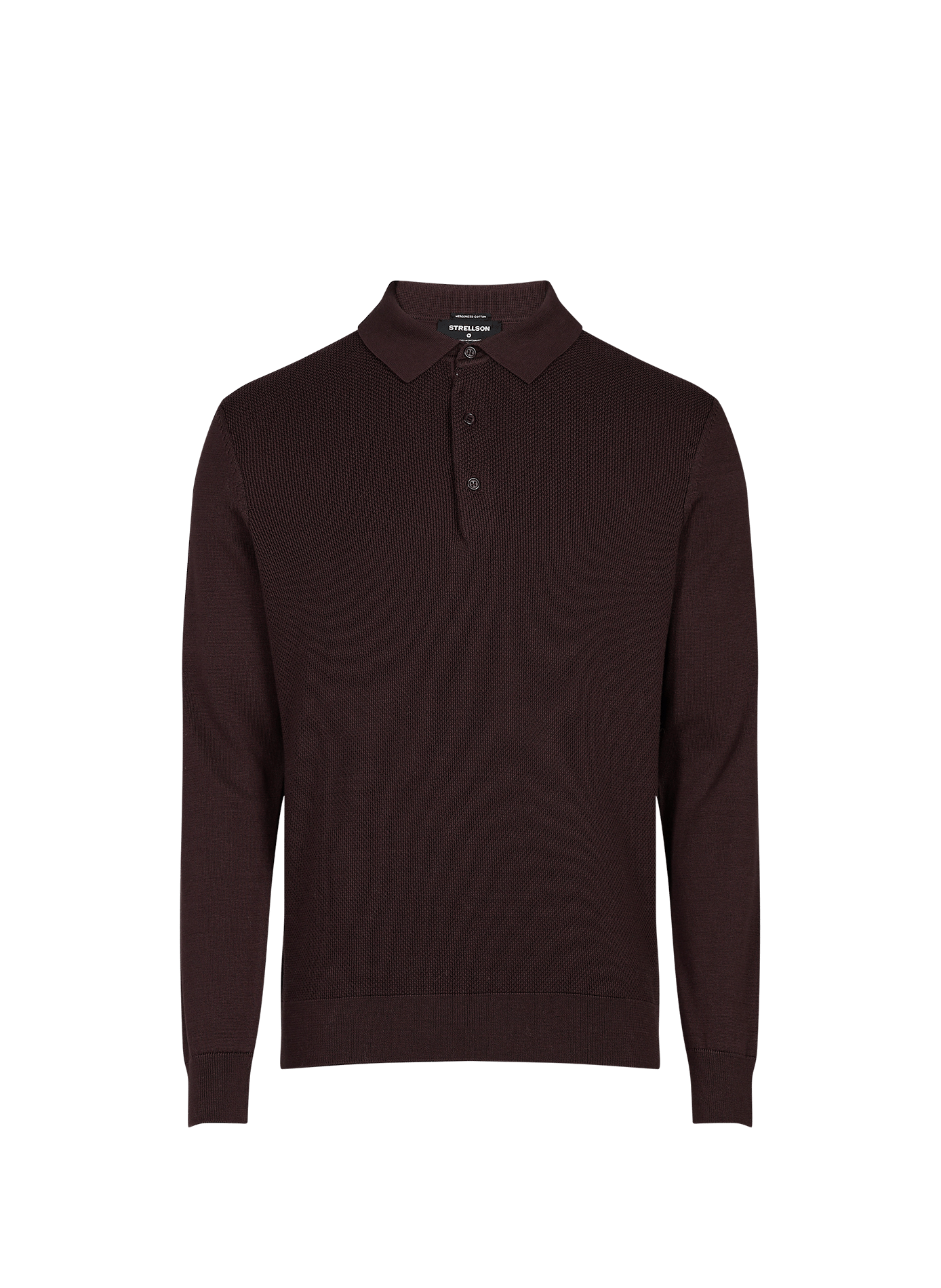 Gerader Baumwoll-Poloshirt STRELLSON Braun