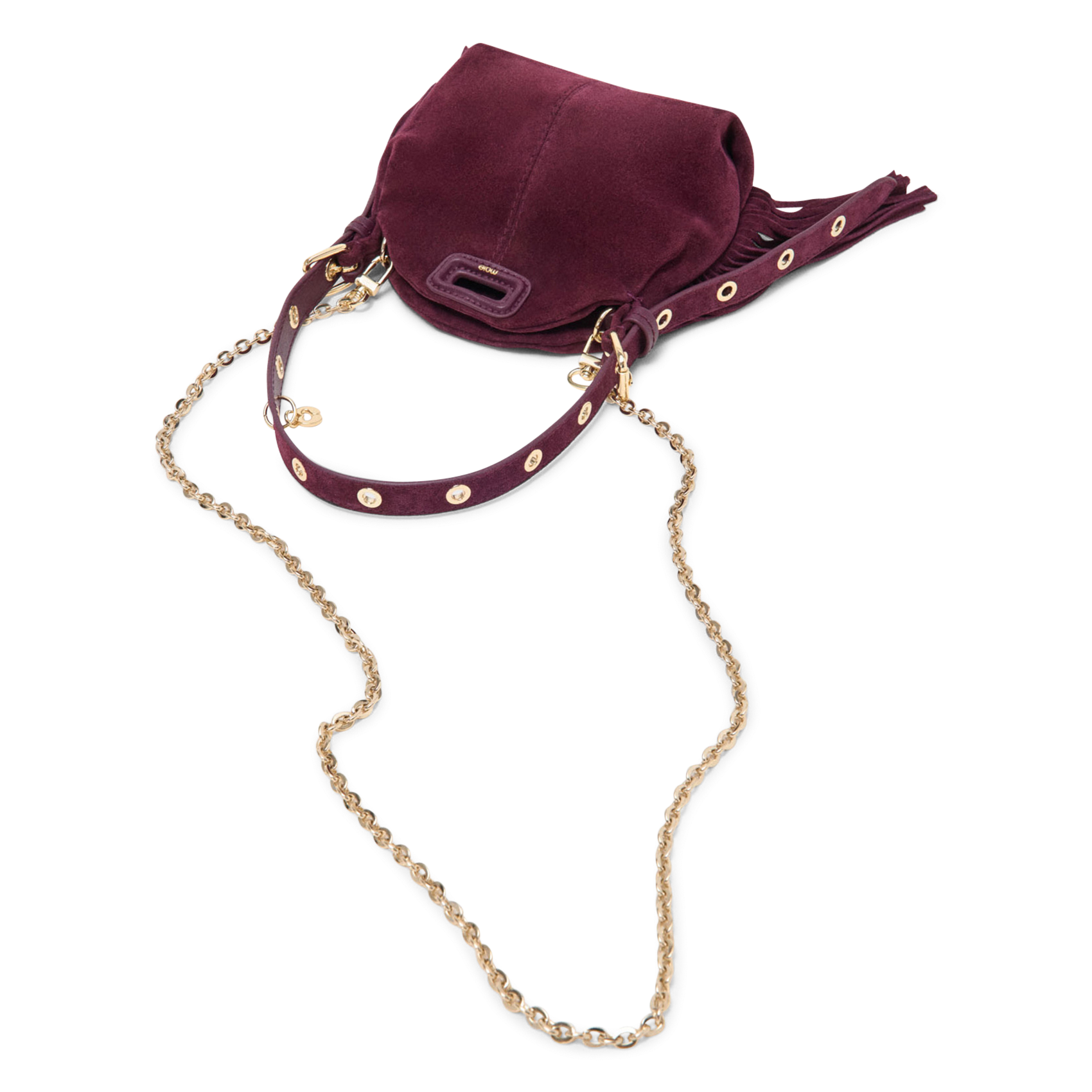 Sac bandoulière en cuir MAJE Violet