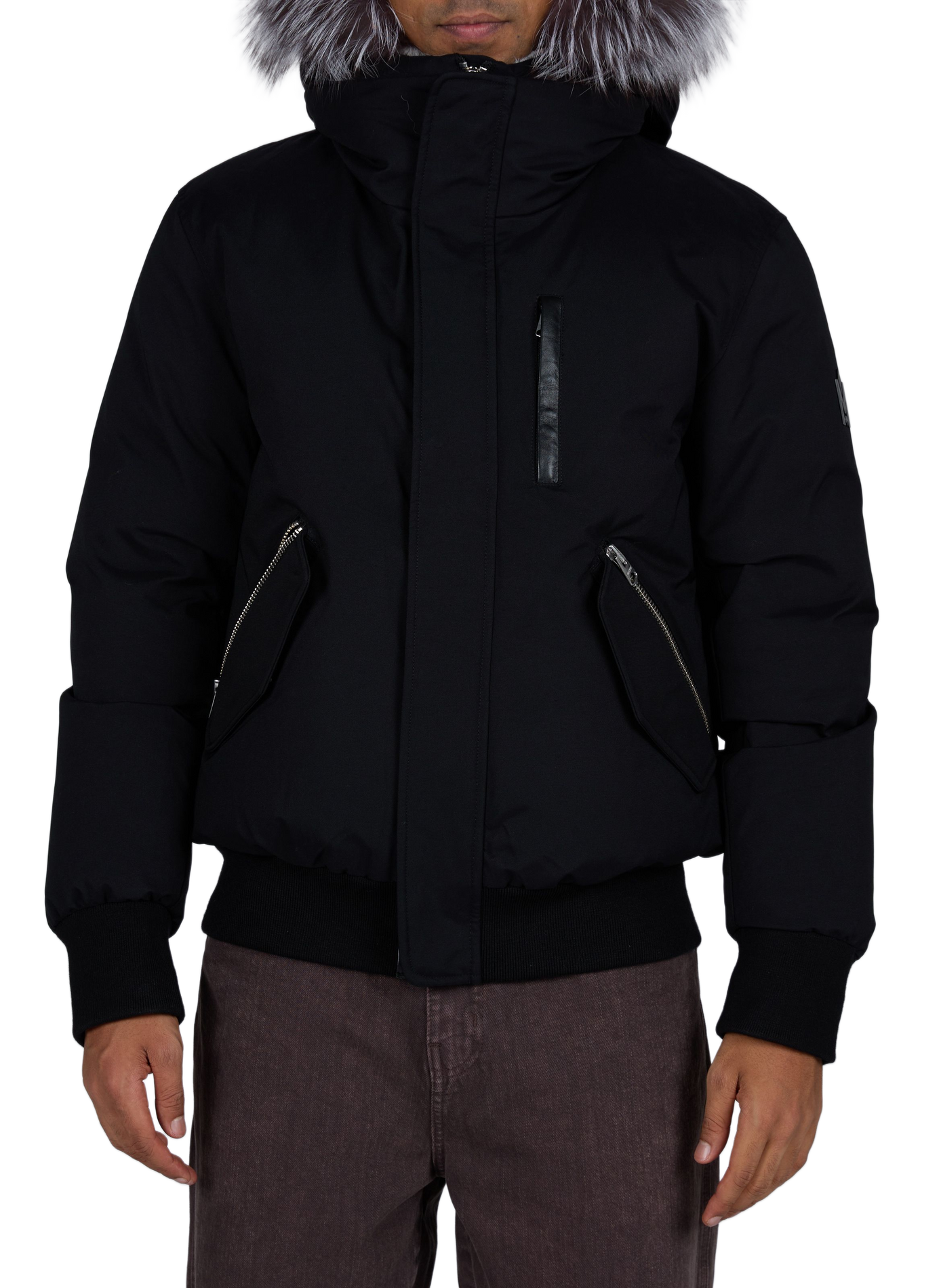 Dixon-XZ Jacke mit weitem Schnitt und hohem Kragen MACKAGE Schwarz