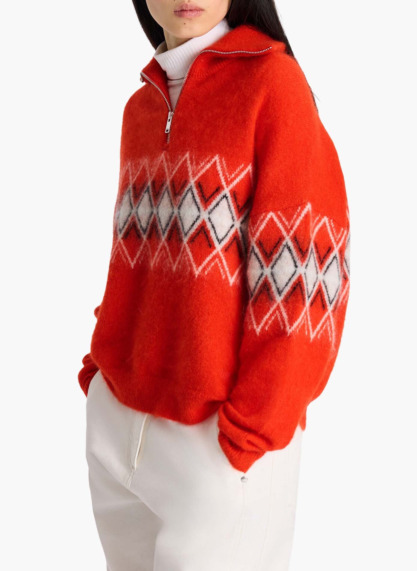 Pull mireva col camionneur FUSALP Rouge