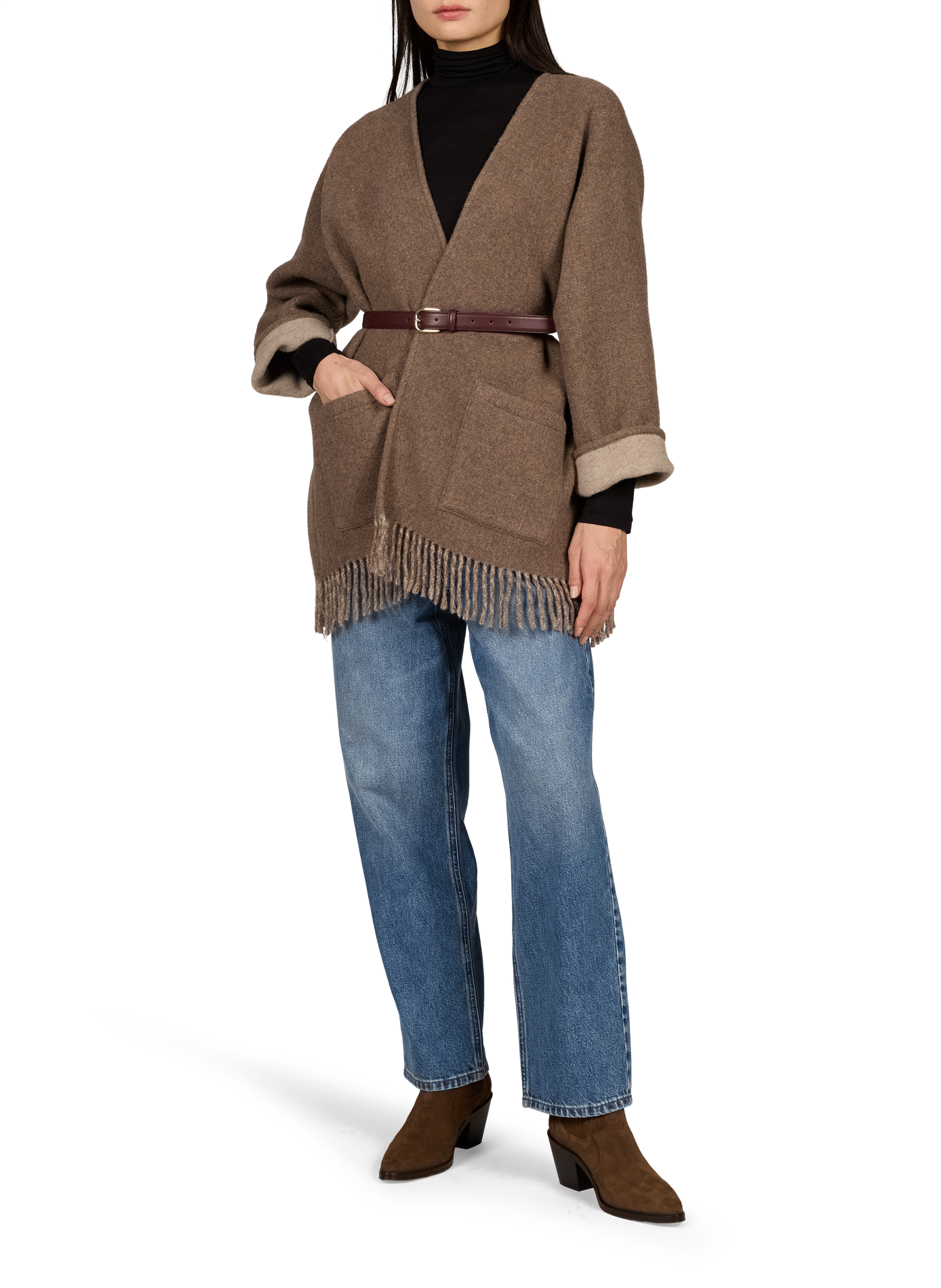 Blended wool poncho LAURENCE TAVERNIER Beige