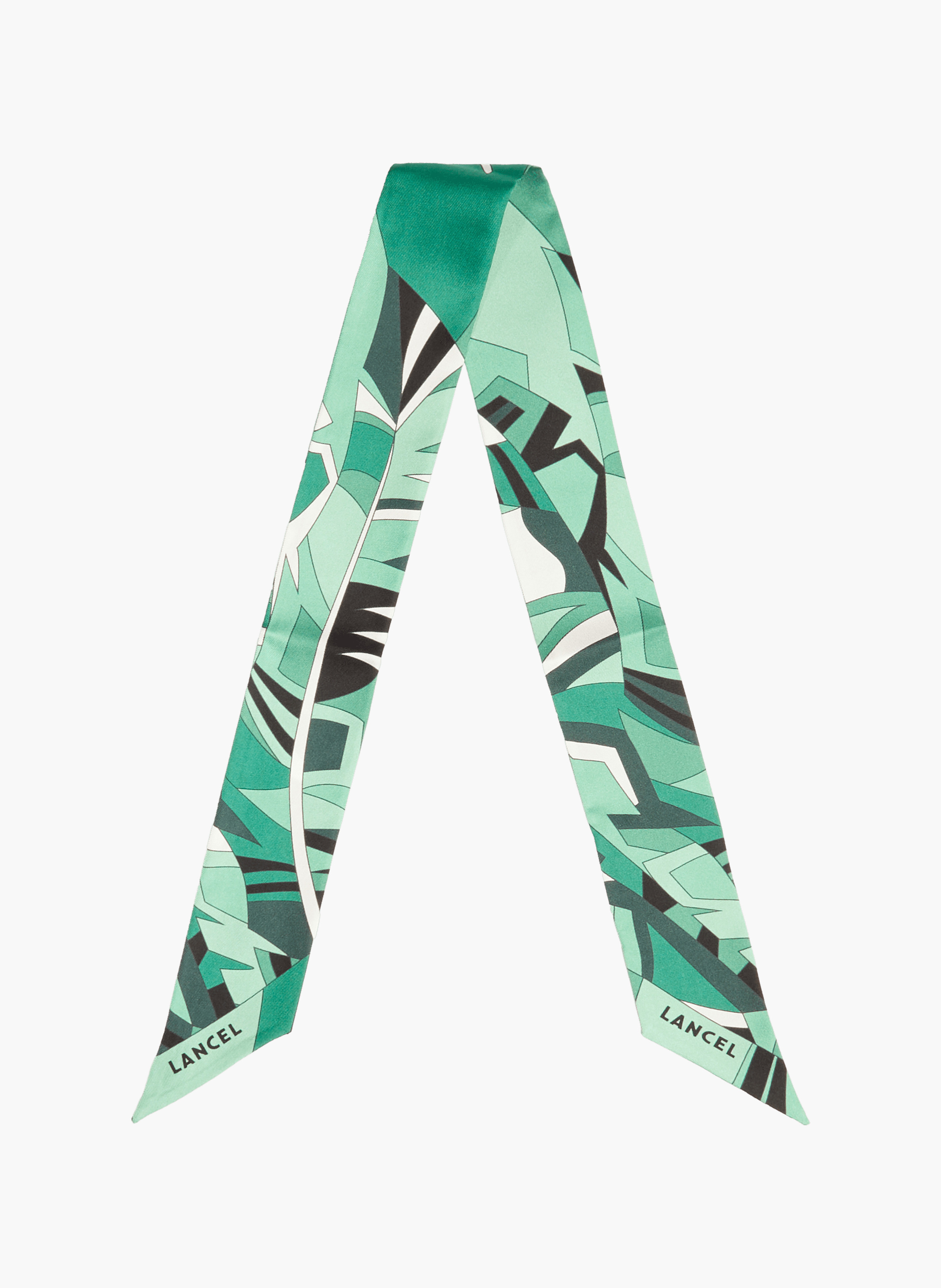 Zijden bandeau met Arabesque-motief van Lancel LANCEL Groen