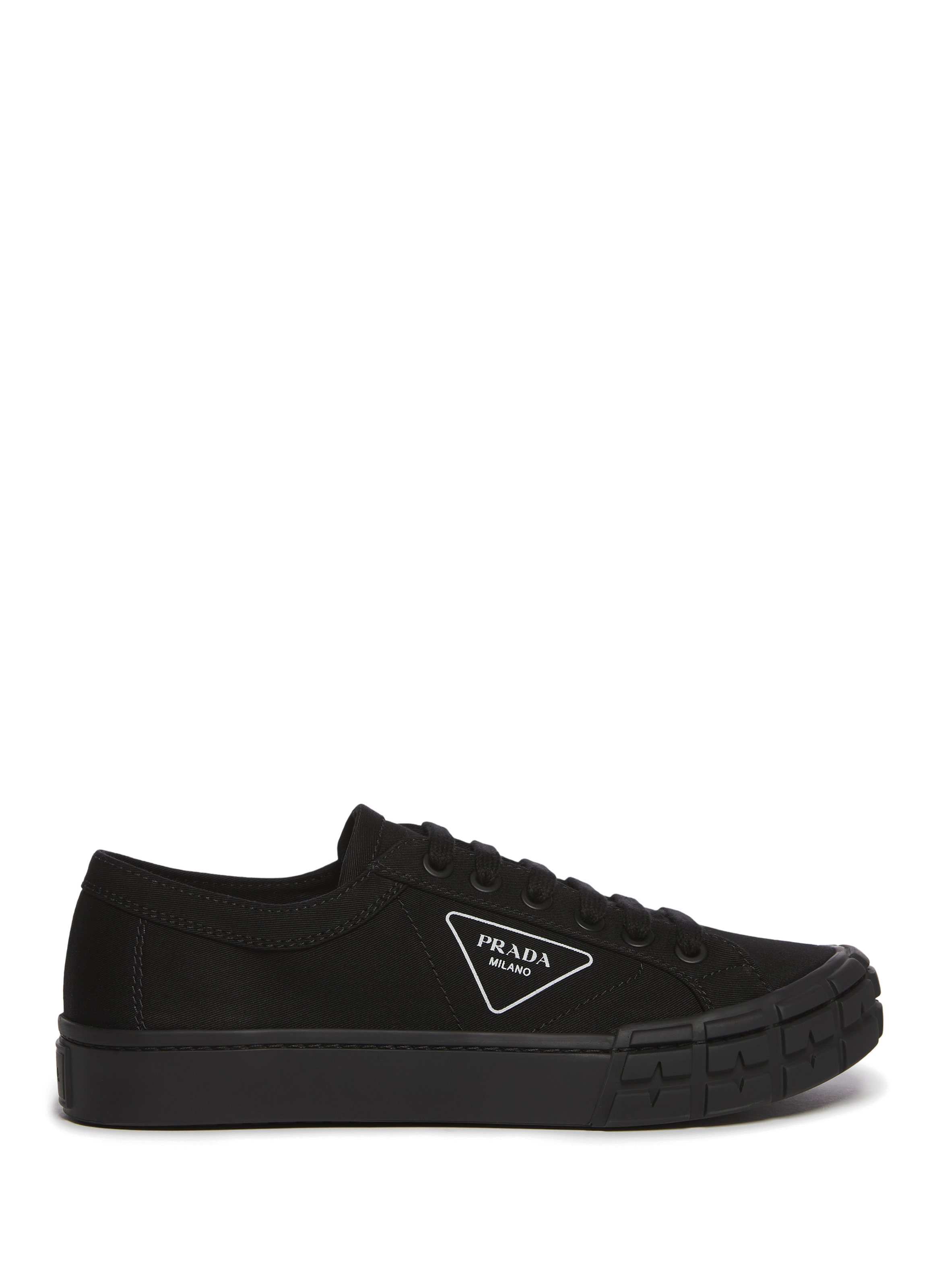 Low-top gabardine Wheel Sneakers PRADA Black