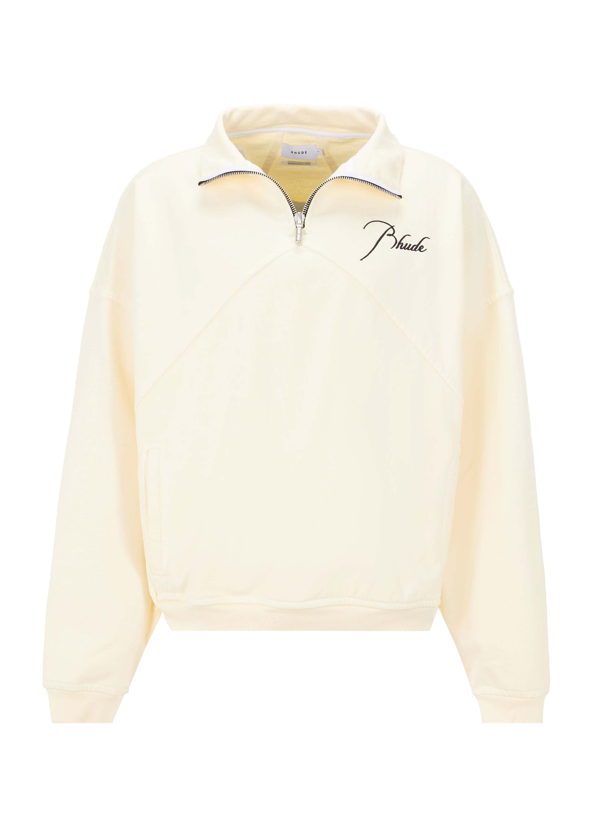 Sweat à col zippé en coton