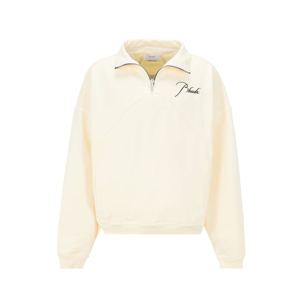 Sweat à col zippé en coton