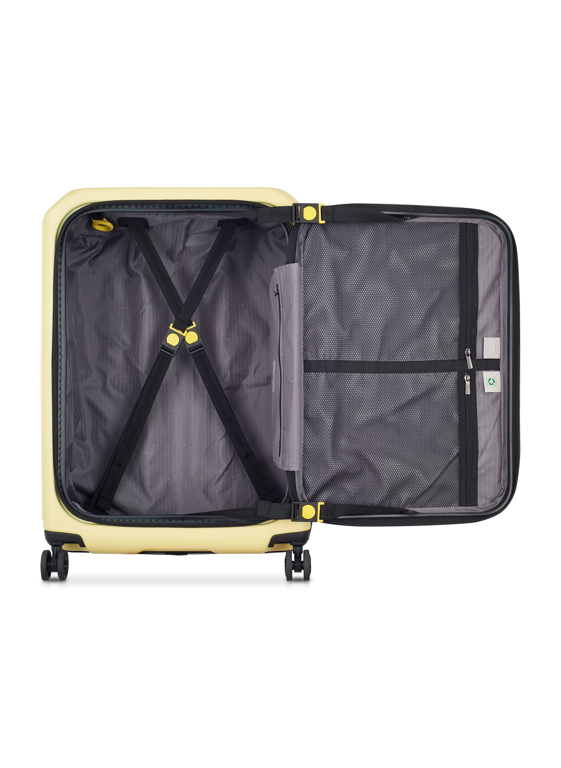 Valise soute rigide taille l - securitime zip DELSEY PARIS Jaune