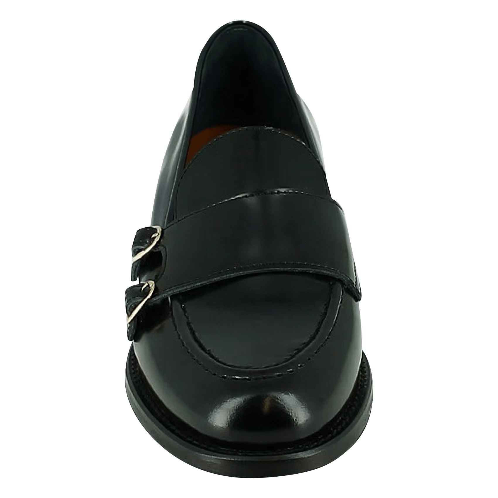 Mocassins à boucles en cuir glacé Drizza JONAK Noir
