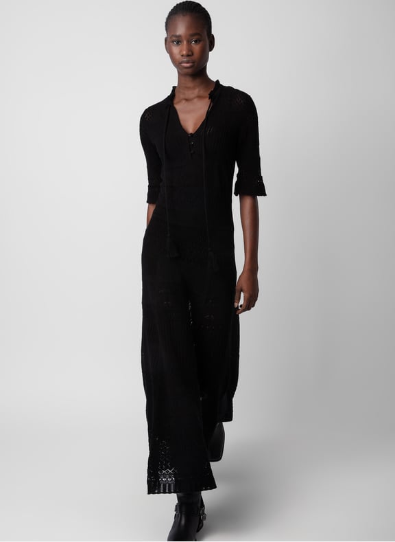 Robe longue en crochet memphis Noir by ZADIG&VOLTAIRE ZADIG&VOLTAIRE Robe longue en crochet memphis Noir