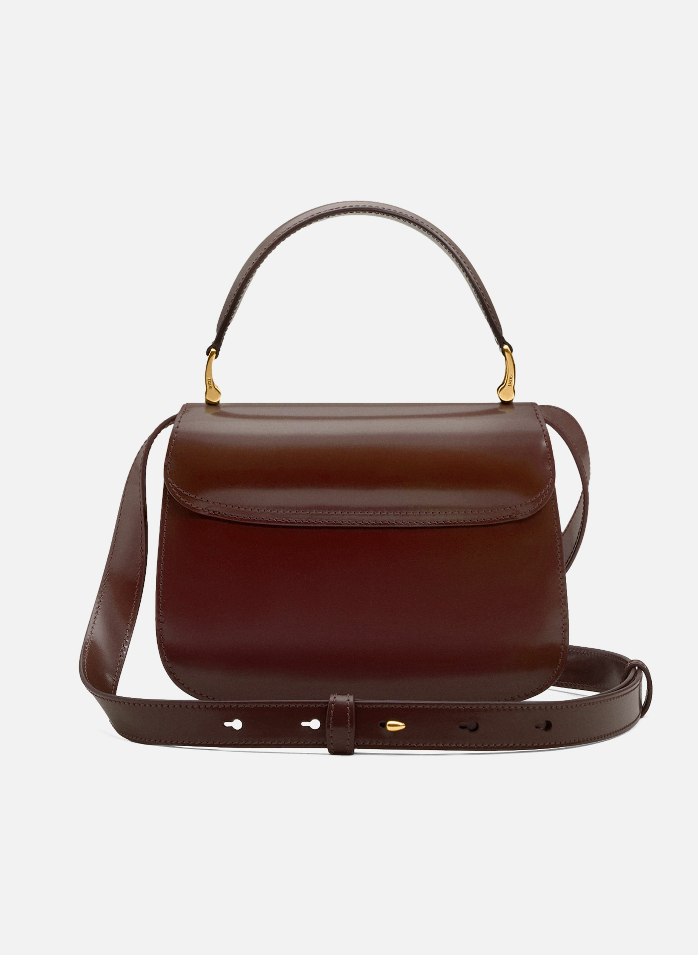 Sac Top Handle Paris Paris En Cuir Glacé unisexe Rouge